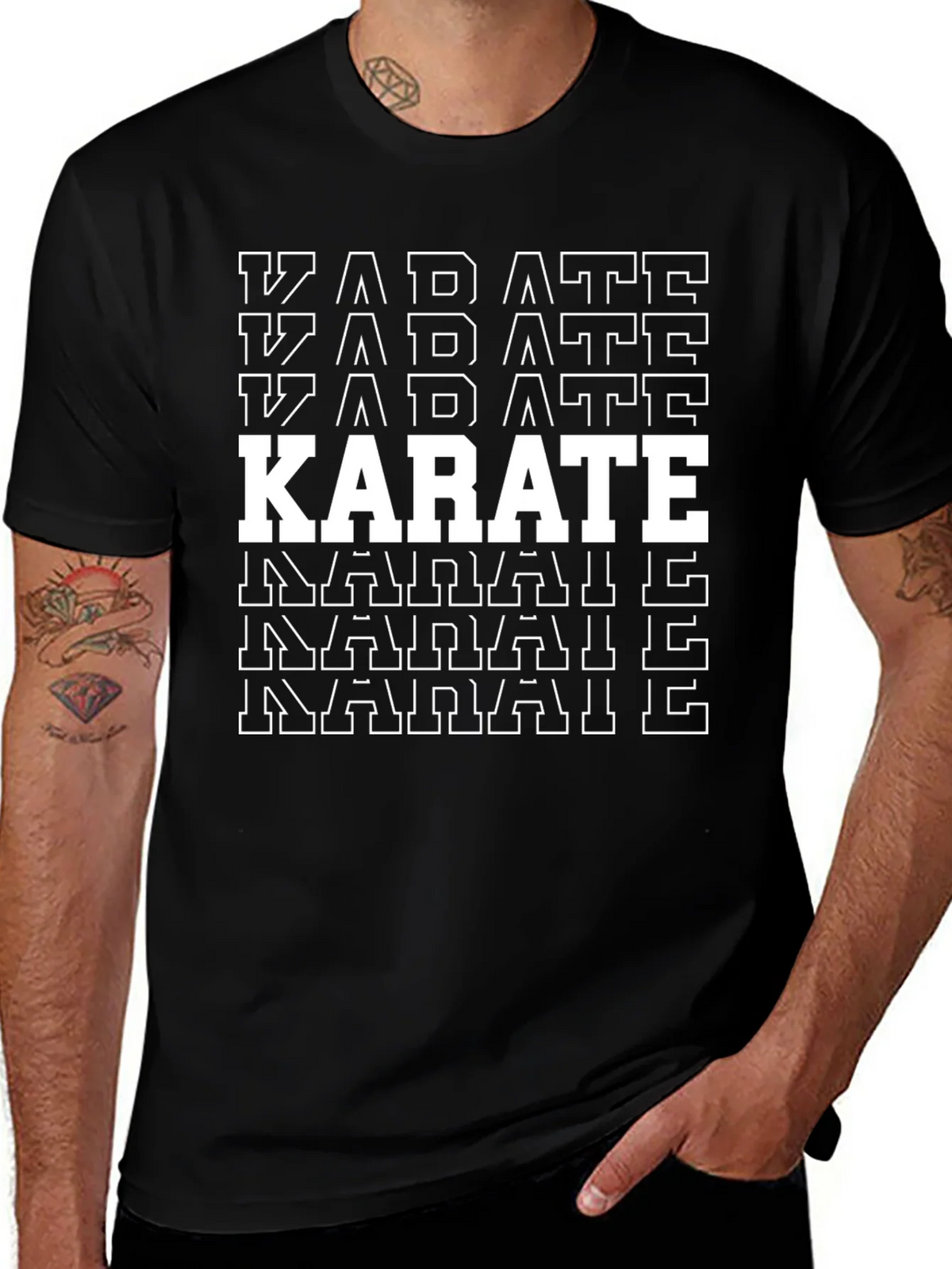 Karate Graphic T-Shirt - Black Martial Arts Tee