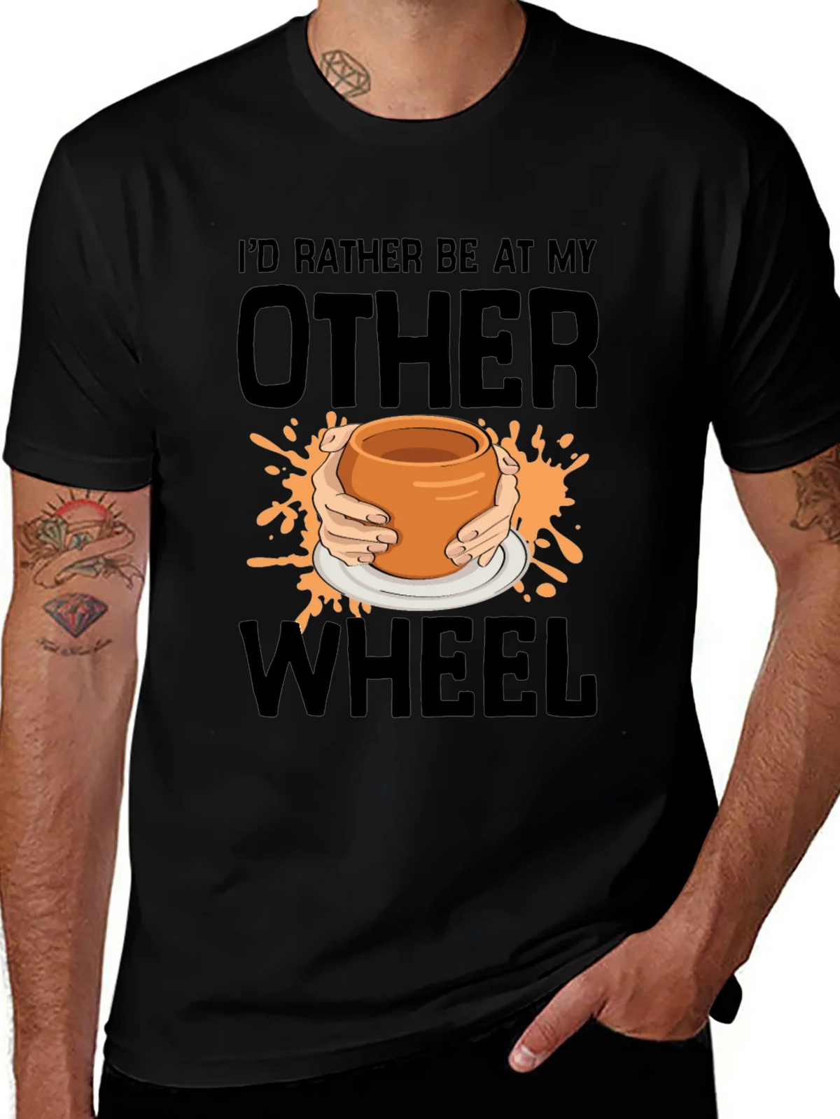 Pottery Wheel T-Shirt - Id Rather Be At My Other Wheel