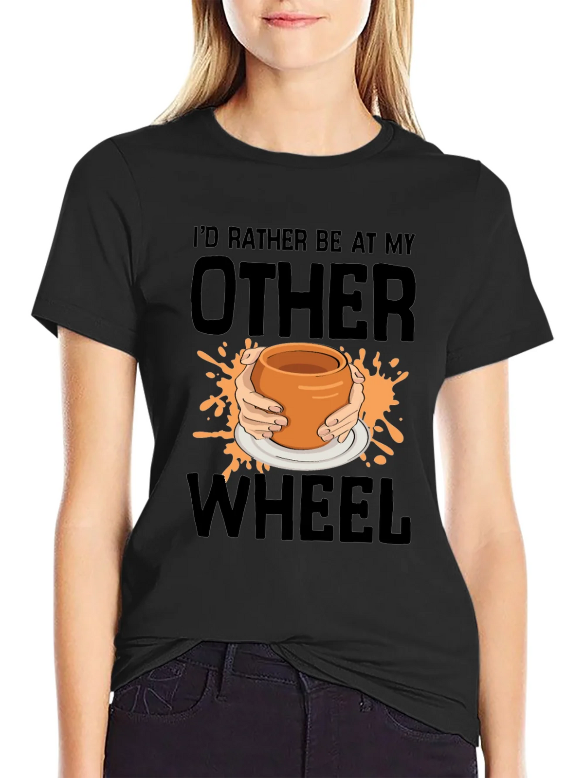 Pottery Wheel T-Shirt - Id Rather Be At My Other Wheel