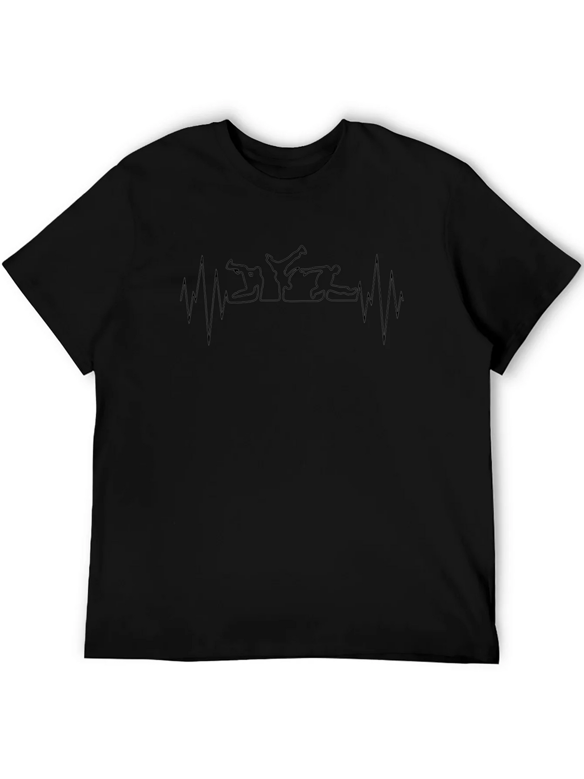 Martial Arts Heartbeat T-Shirt - Black
