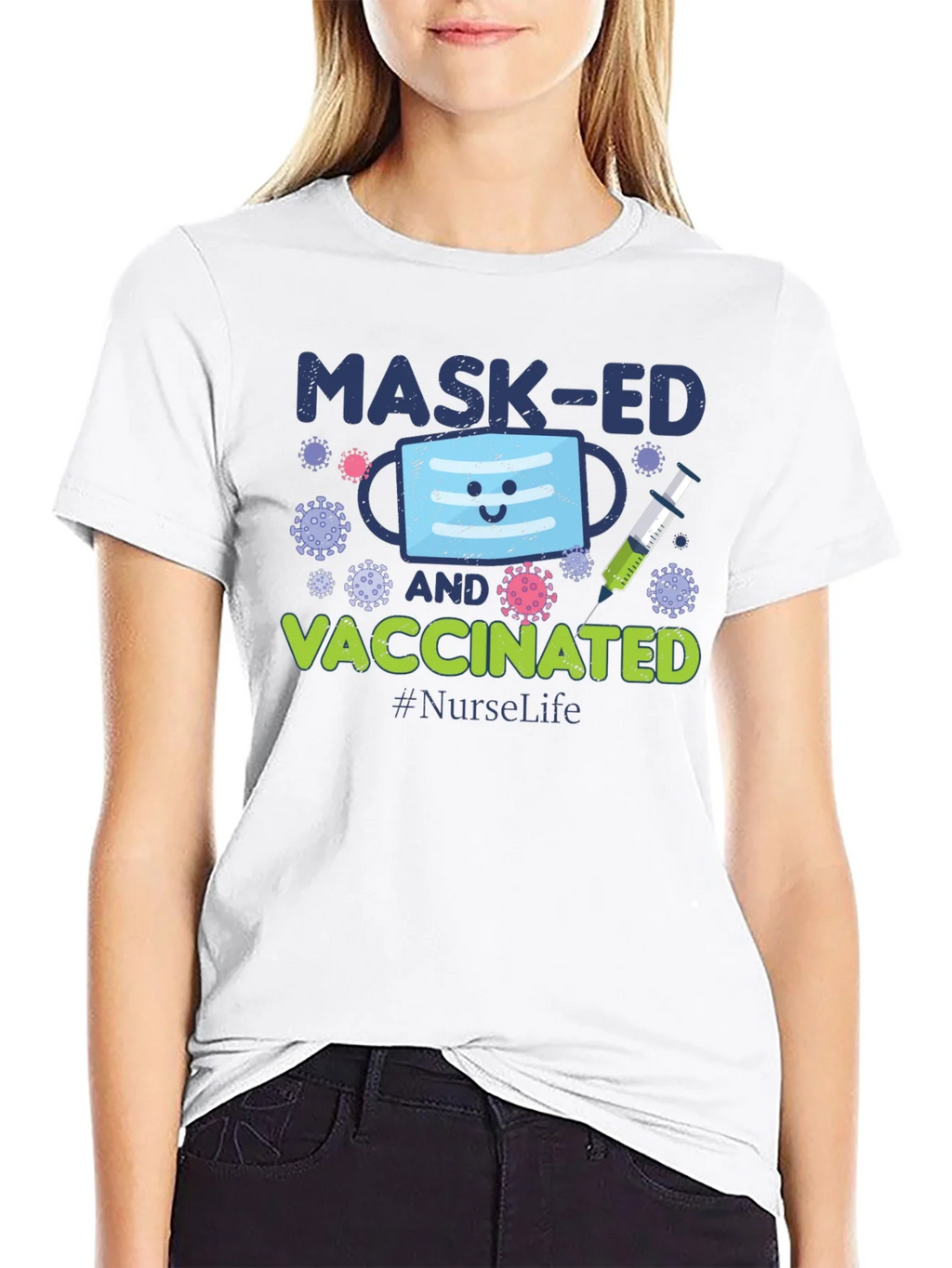 Masked and Vaccinated Graphic T-Shirt