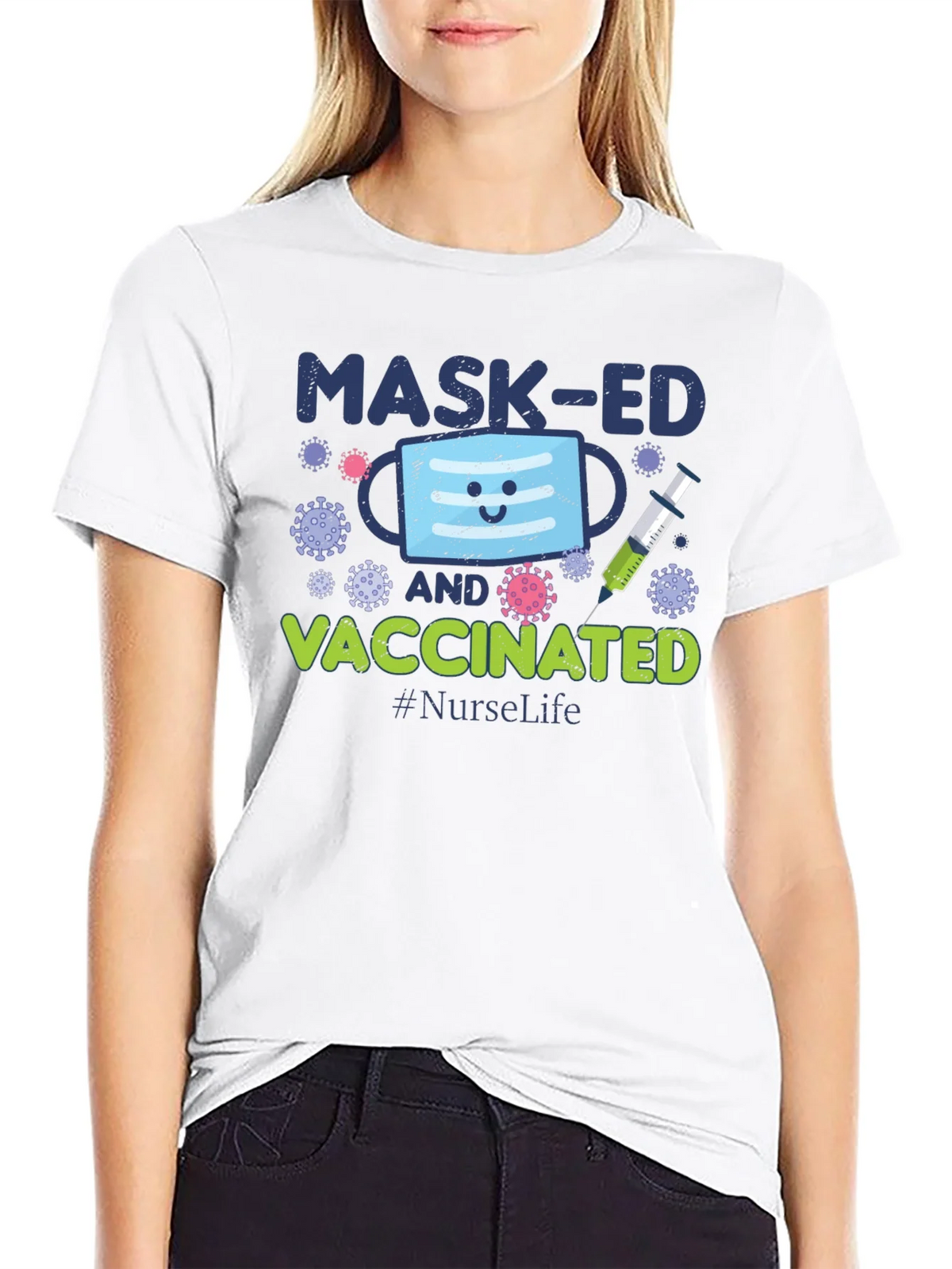 Masked and Vaccinated Graphic T-Shirt