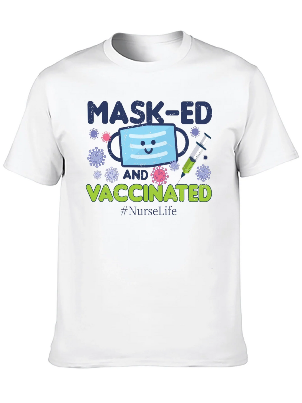 Masked and Vaccinated Graphic T-Shirt