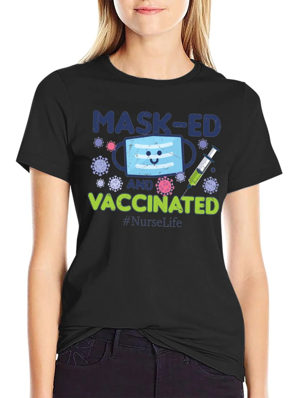 Masked and Vaccinated Graphic T-Shirt
