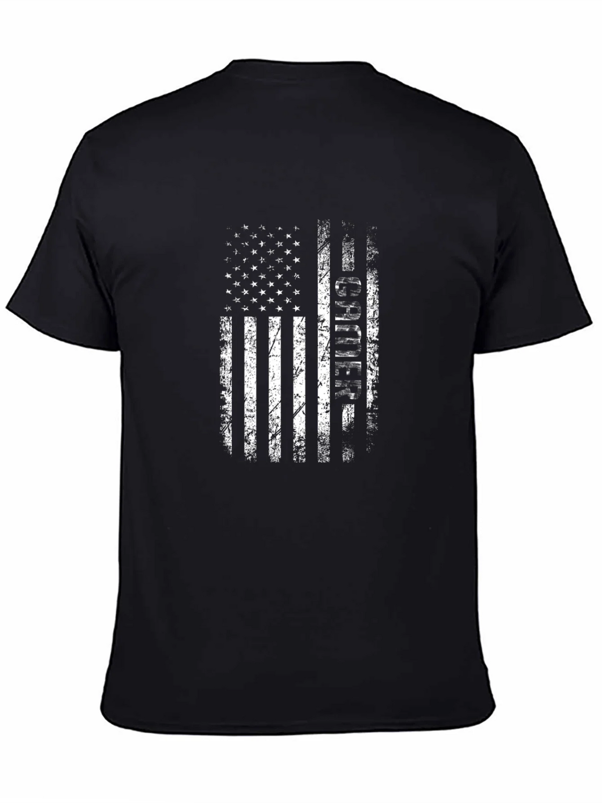 Distressed American Flag Teacher Graphic T-Shirt