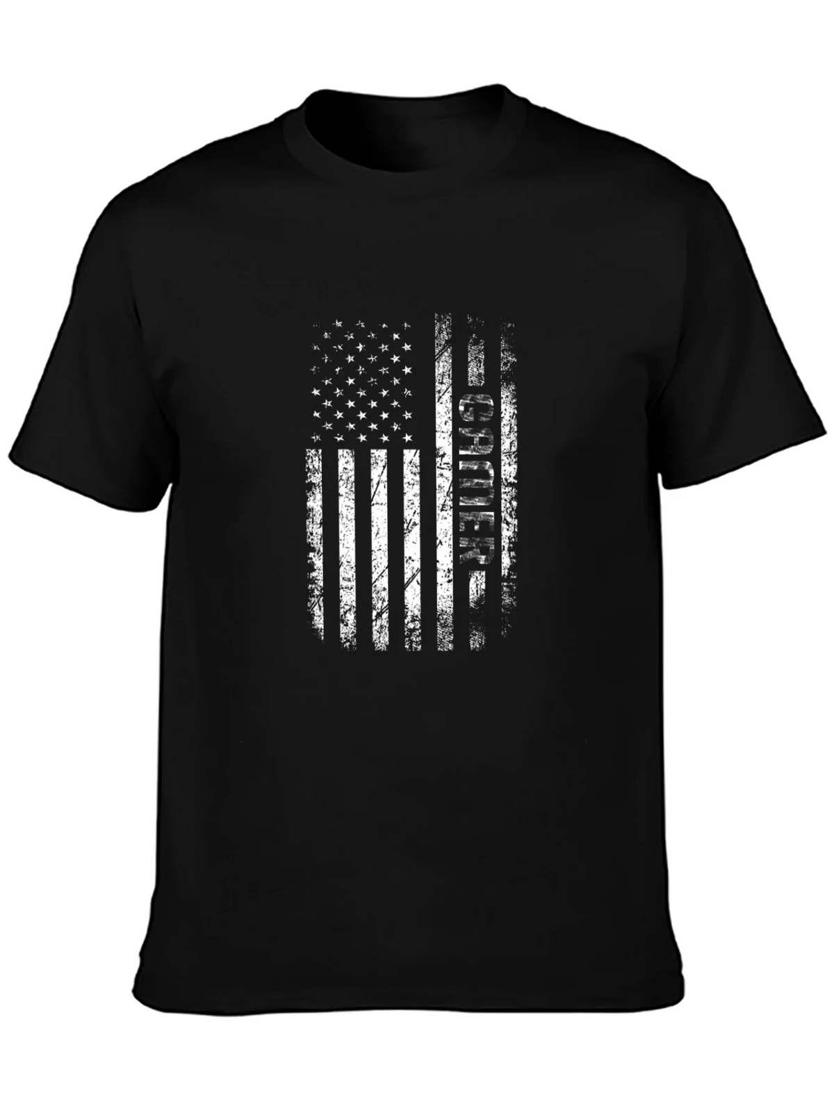 Distressed American Flag Teacher Graphic T-Shirt