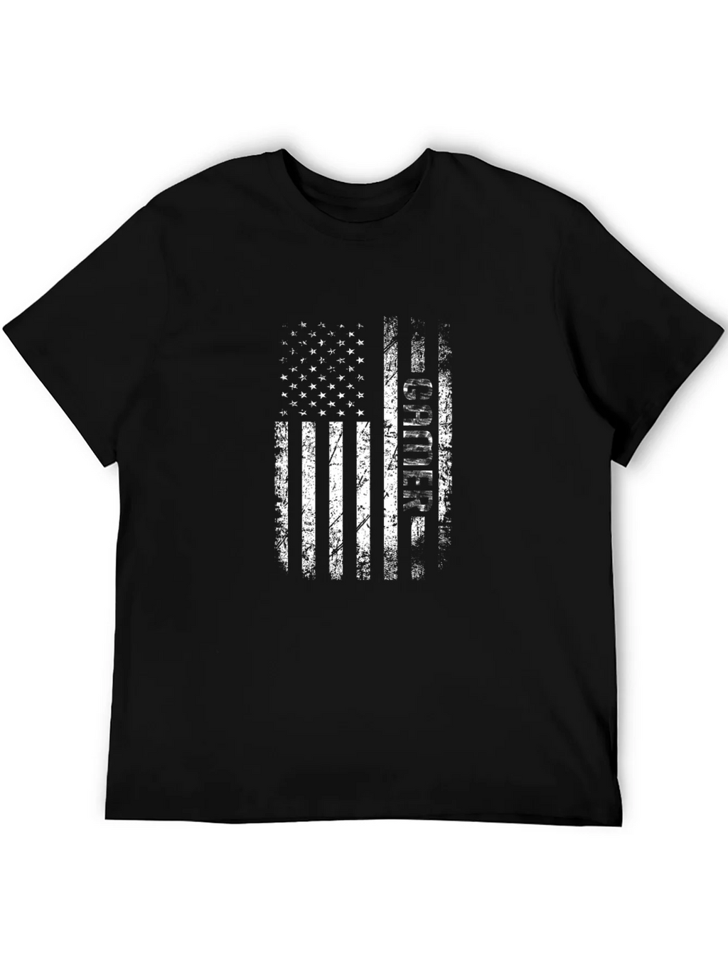 Distressed American Flag Teacher Graphic T-Shirt
