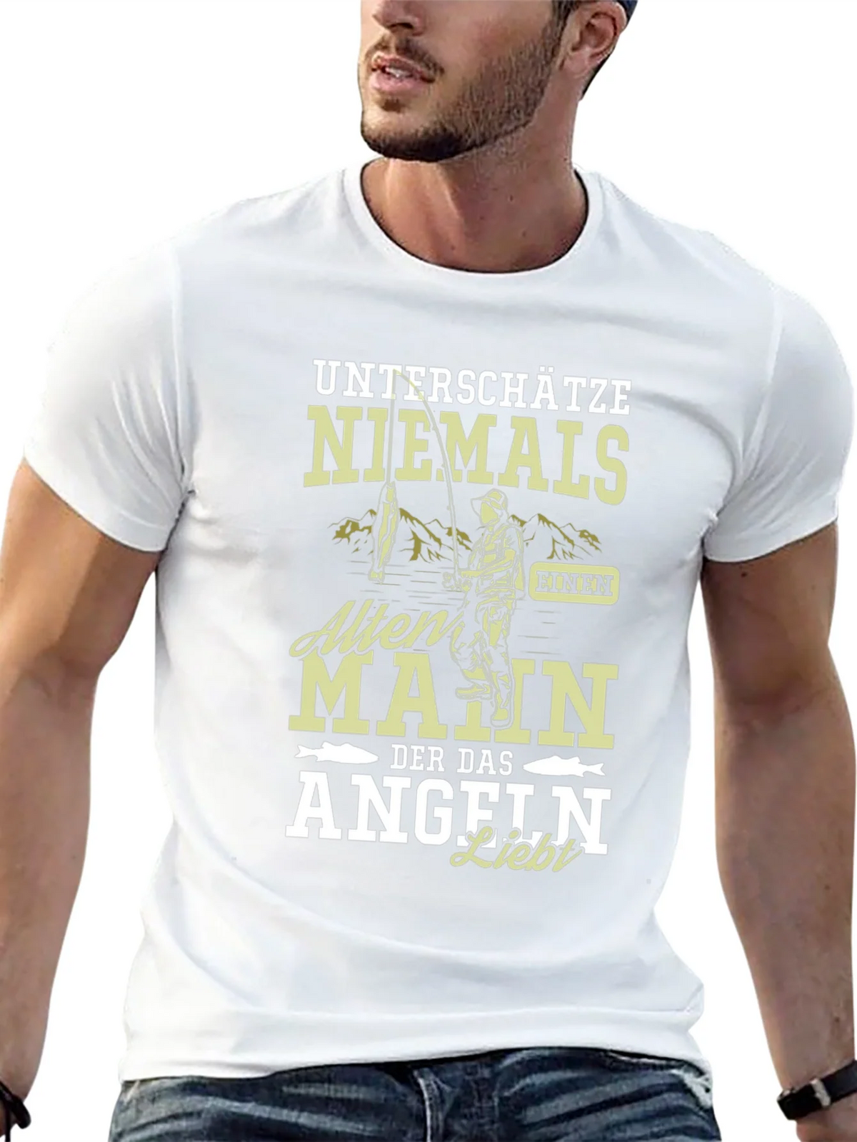 Fishing Lover T-Shirt Never Underestimate An Old Man