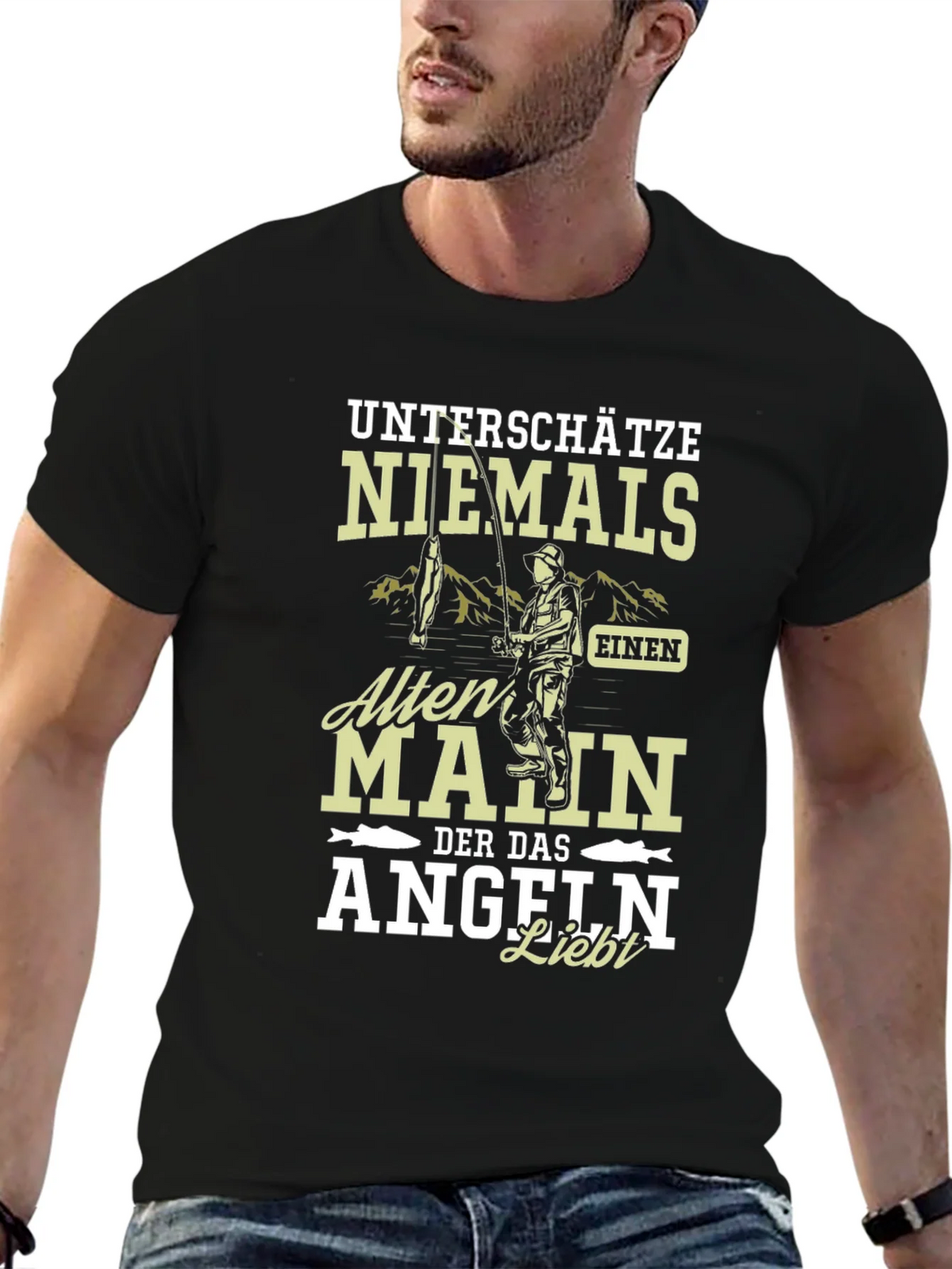 Fishing Lover T-Shirt Never Underestimate An Old Man