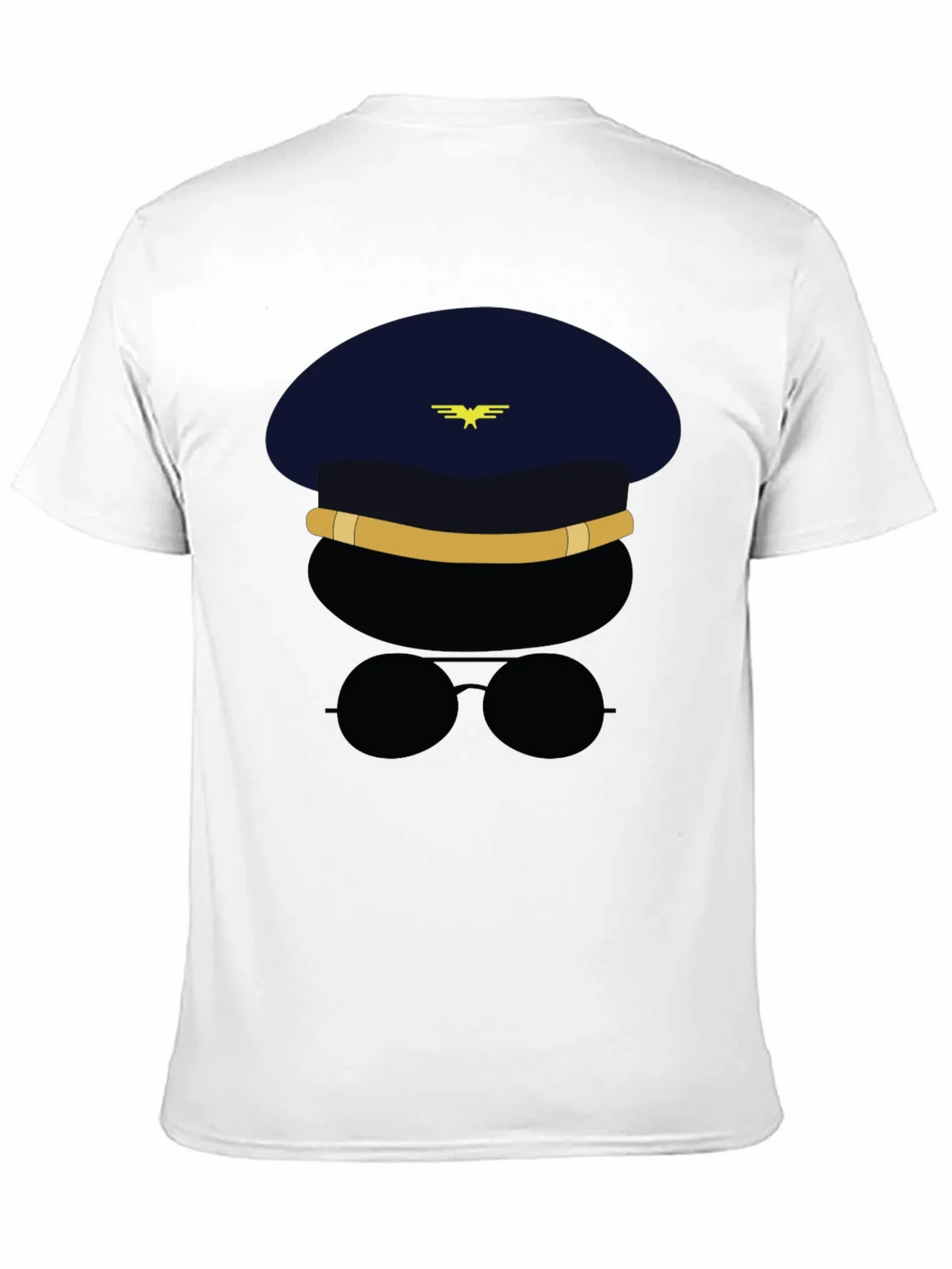 Pilot Character Graphic Black T-Shirt