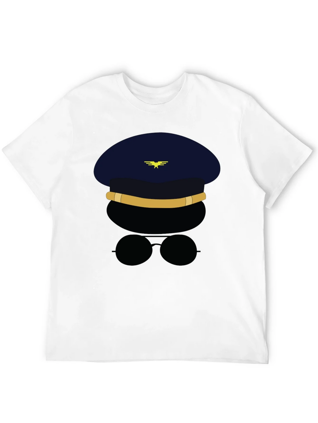 Pilot Character Graphic Black T-Shirt