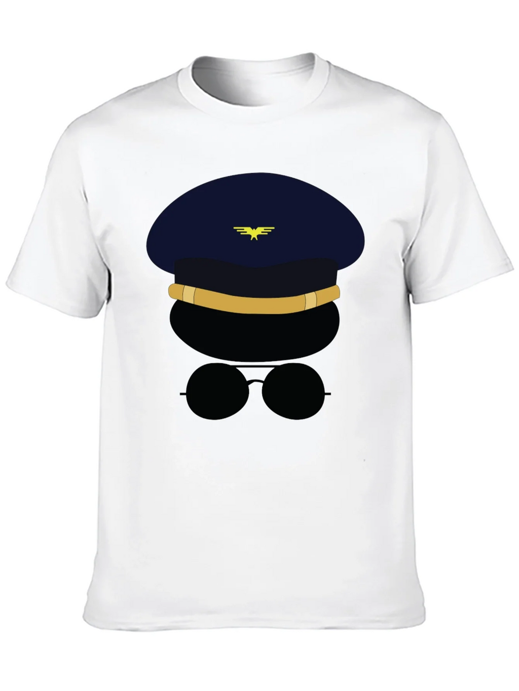 Pilot Character Graphic Black T-Shirt