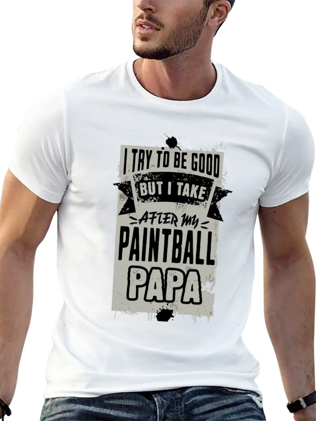 Paintball Papa Graphic Tee - Cool Dad Gift