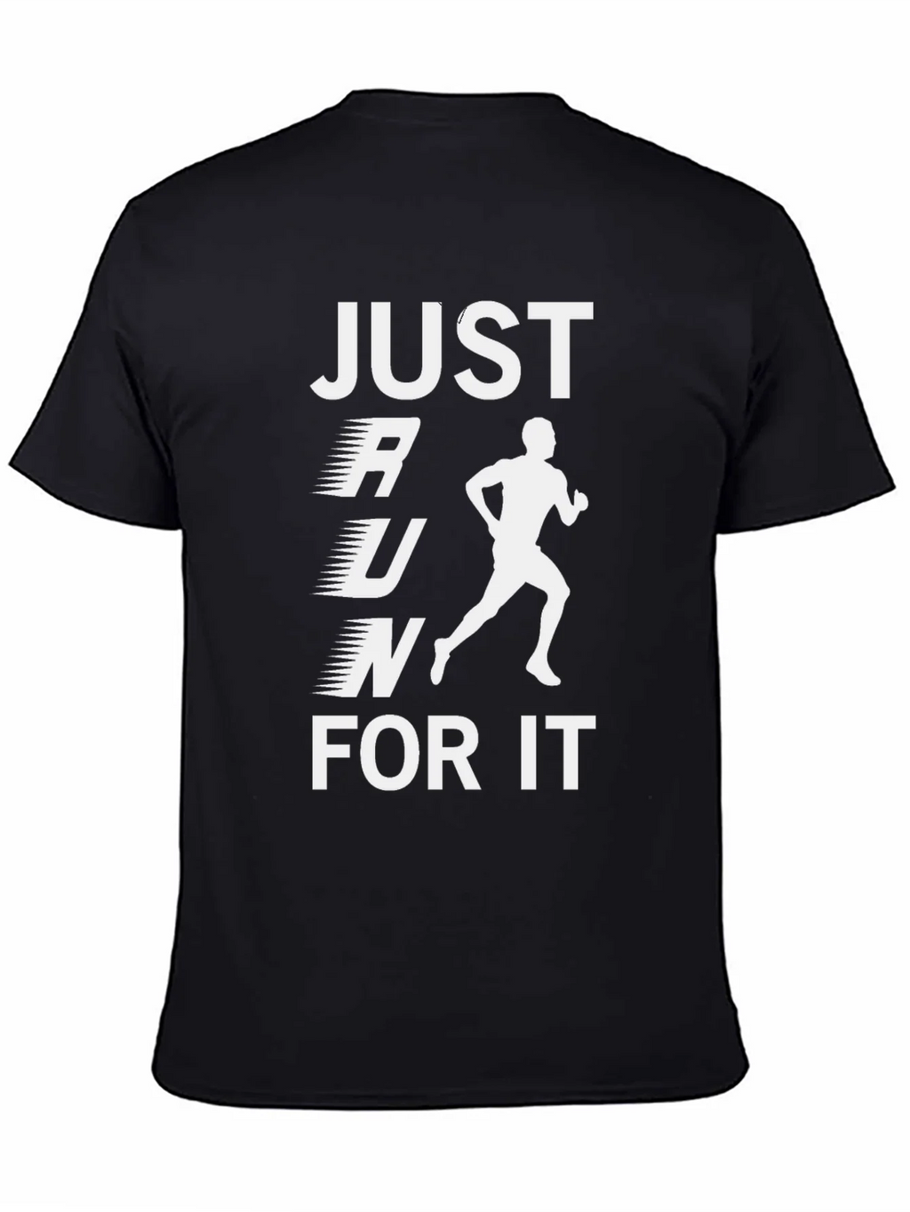 Just Run For It Black Graphic T-Shirt