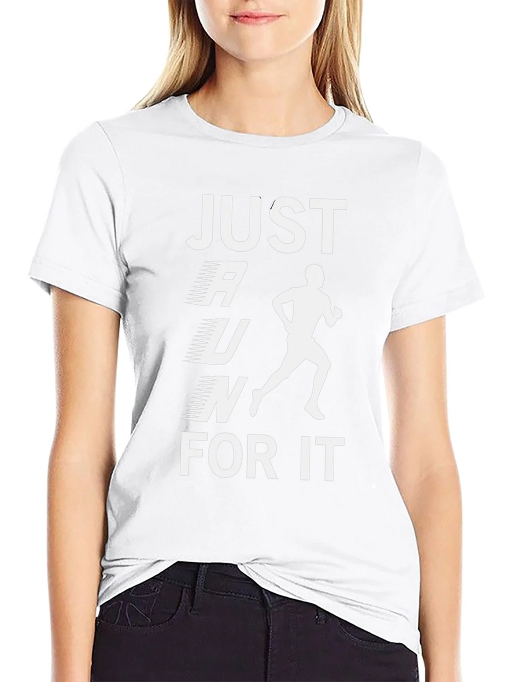 Just Run For It Black Graphic T-Shirt