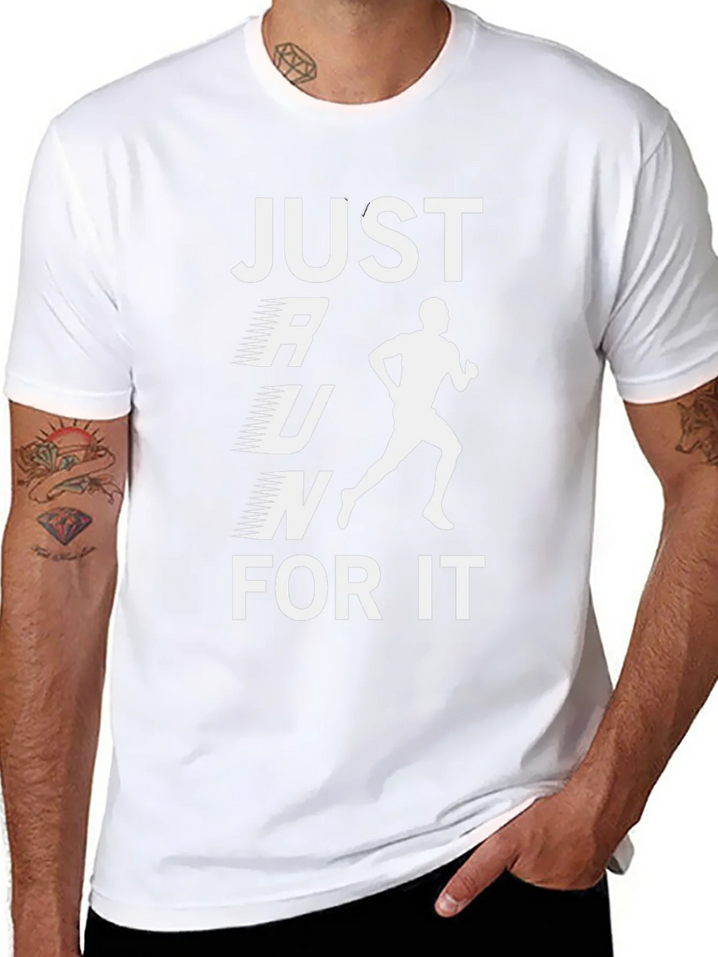 Just Run For It Black Graphic T-Shirt