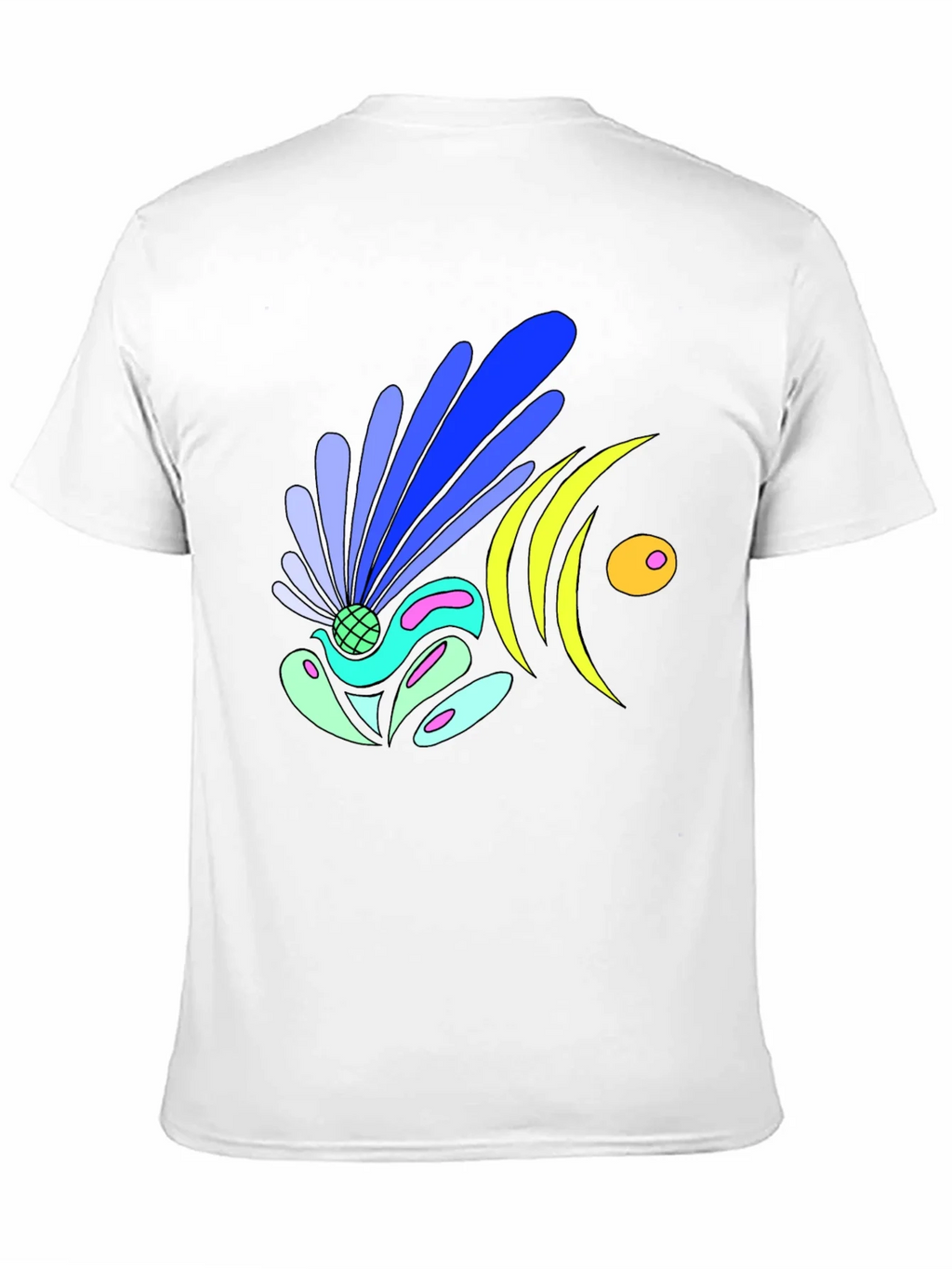 Abstract Design Black Tee