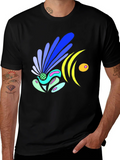 Abstract Design Black Tee