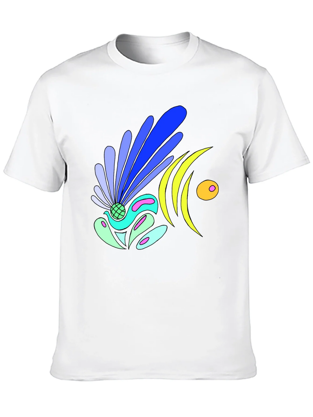 Abstract Design Black Tee