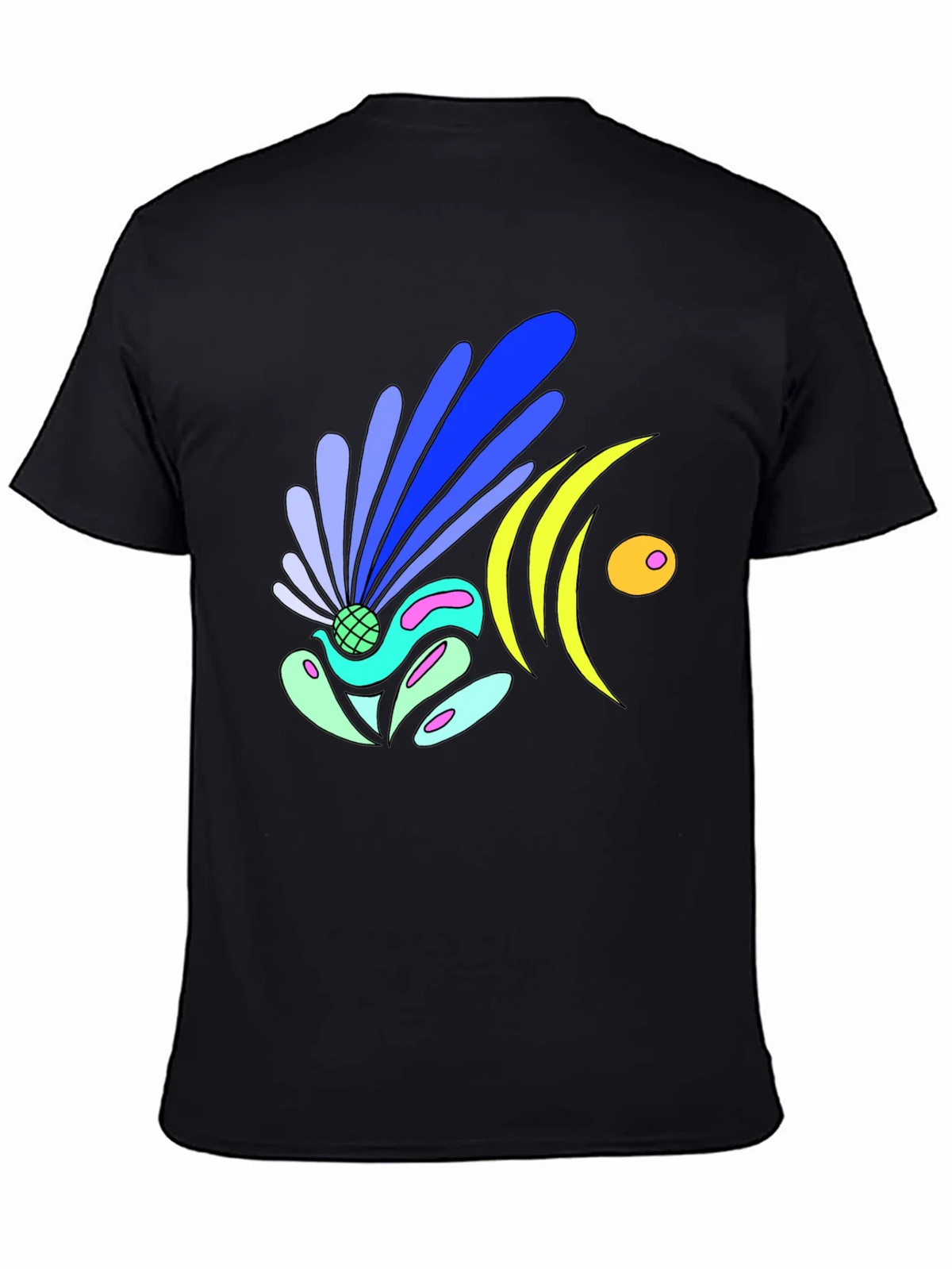 Abstract Design Black Tee