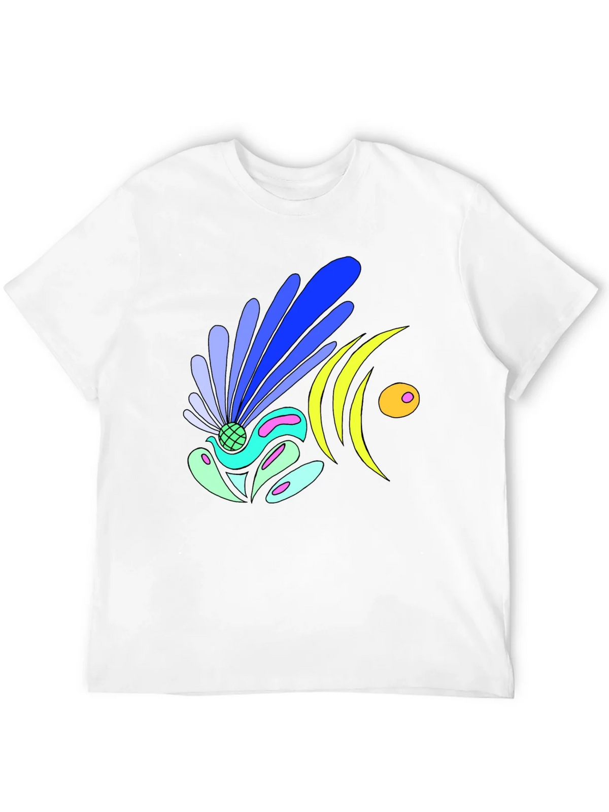 Abstract Design Black Tee
