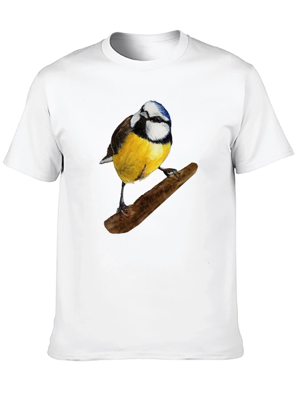 Bird Print Black T-Shirt