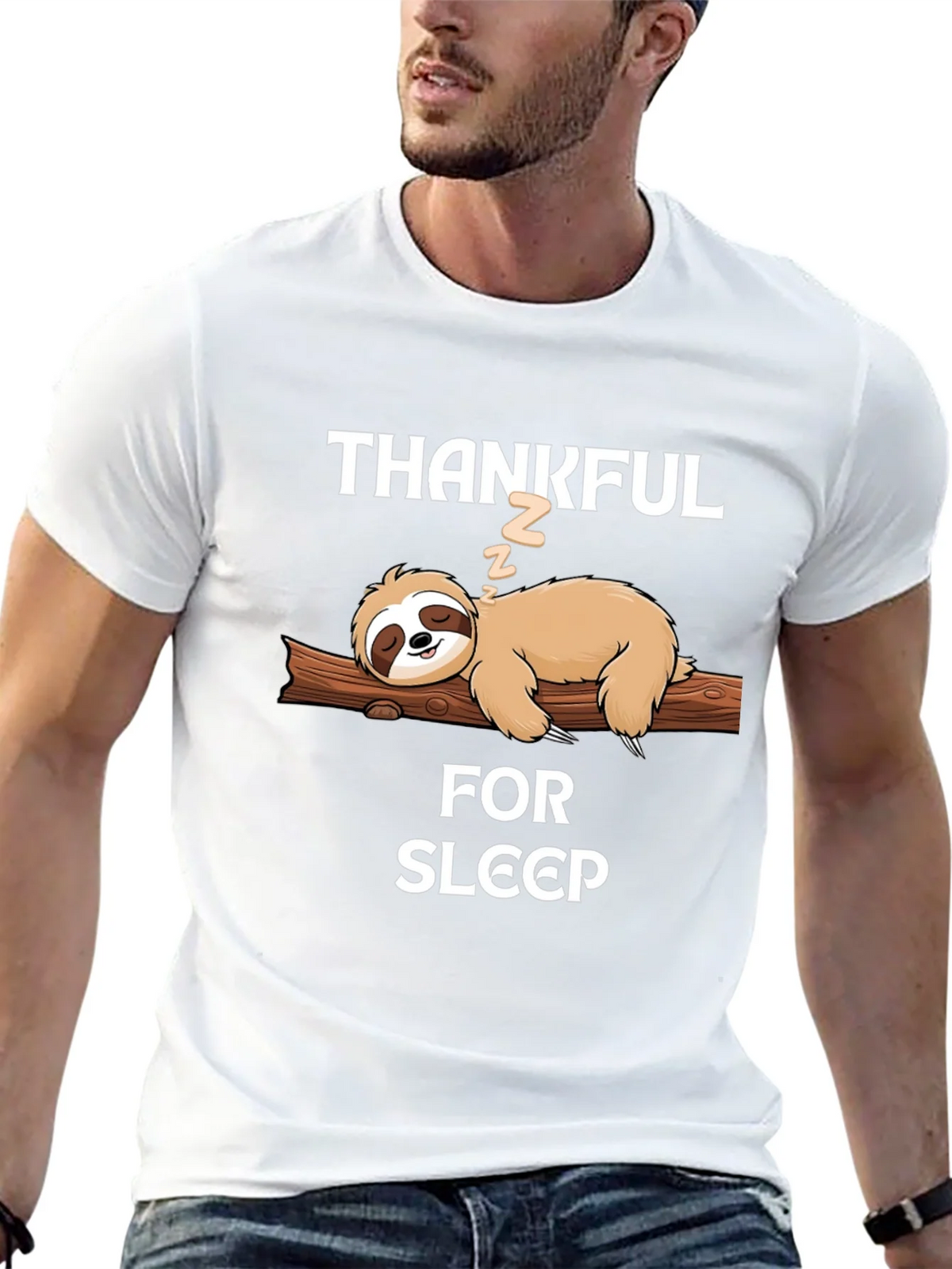 Thankful for Sleep Sloth T-Shirt