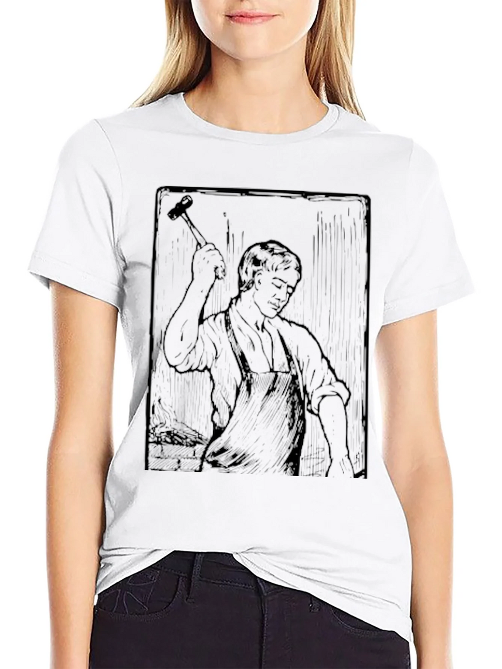 Blacksmith Graphic Print Crewneck T-Shirt