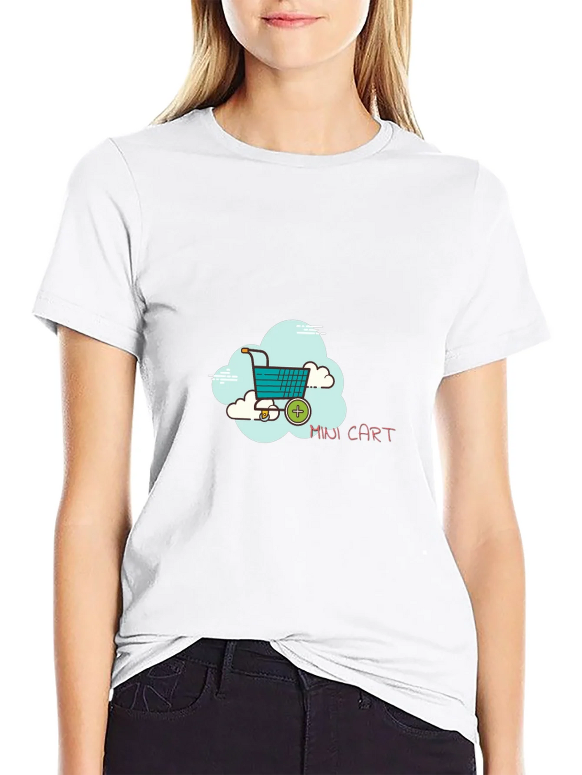 Mini Cart Graphic Black T-Shirt