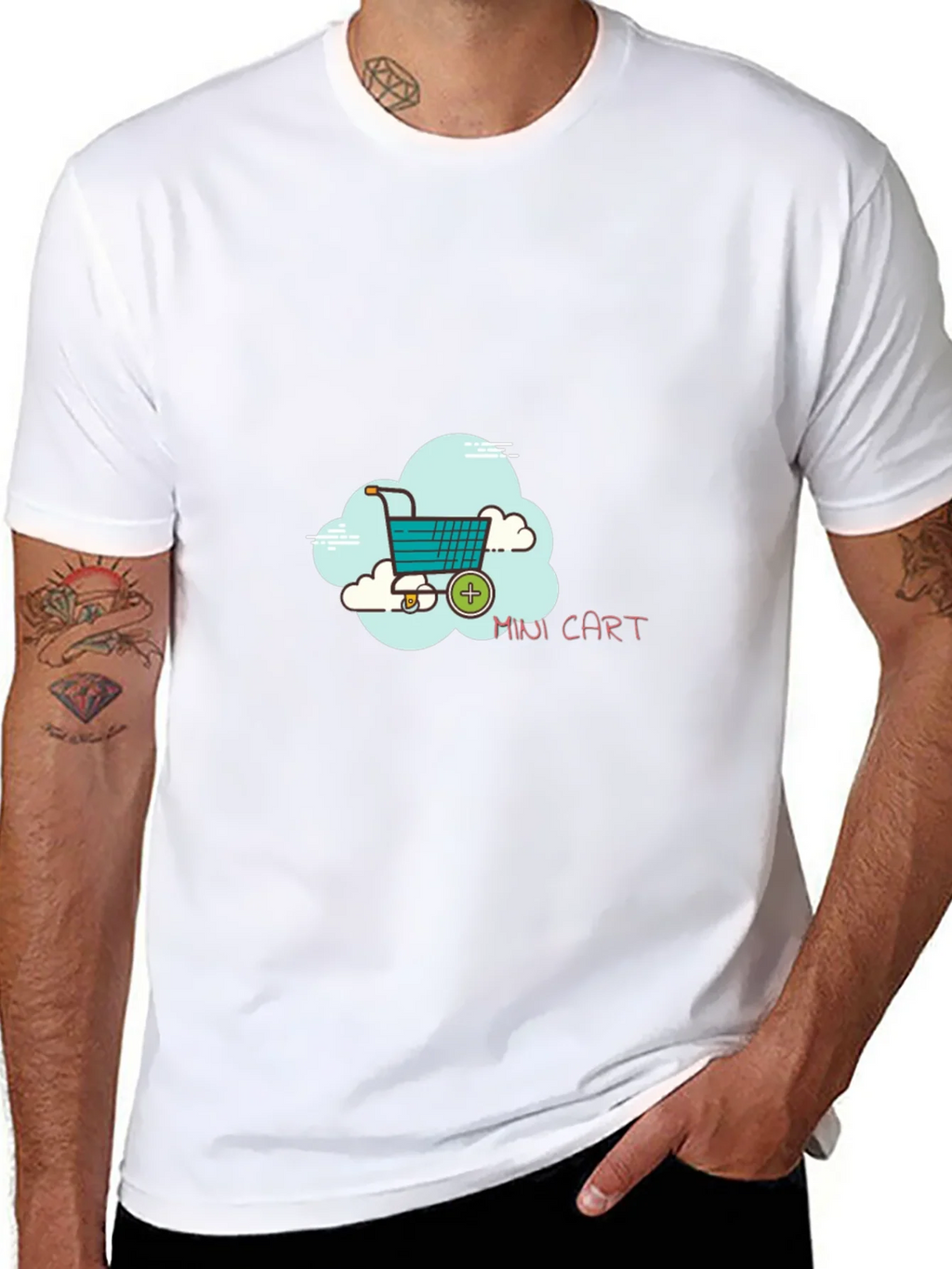 Mini Cart Graphic Black T-Shirt