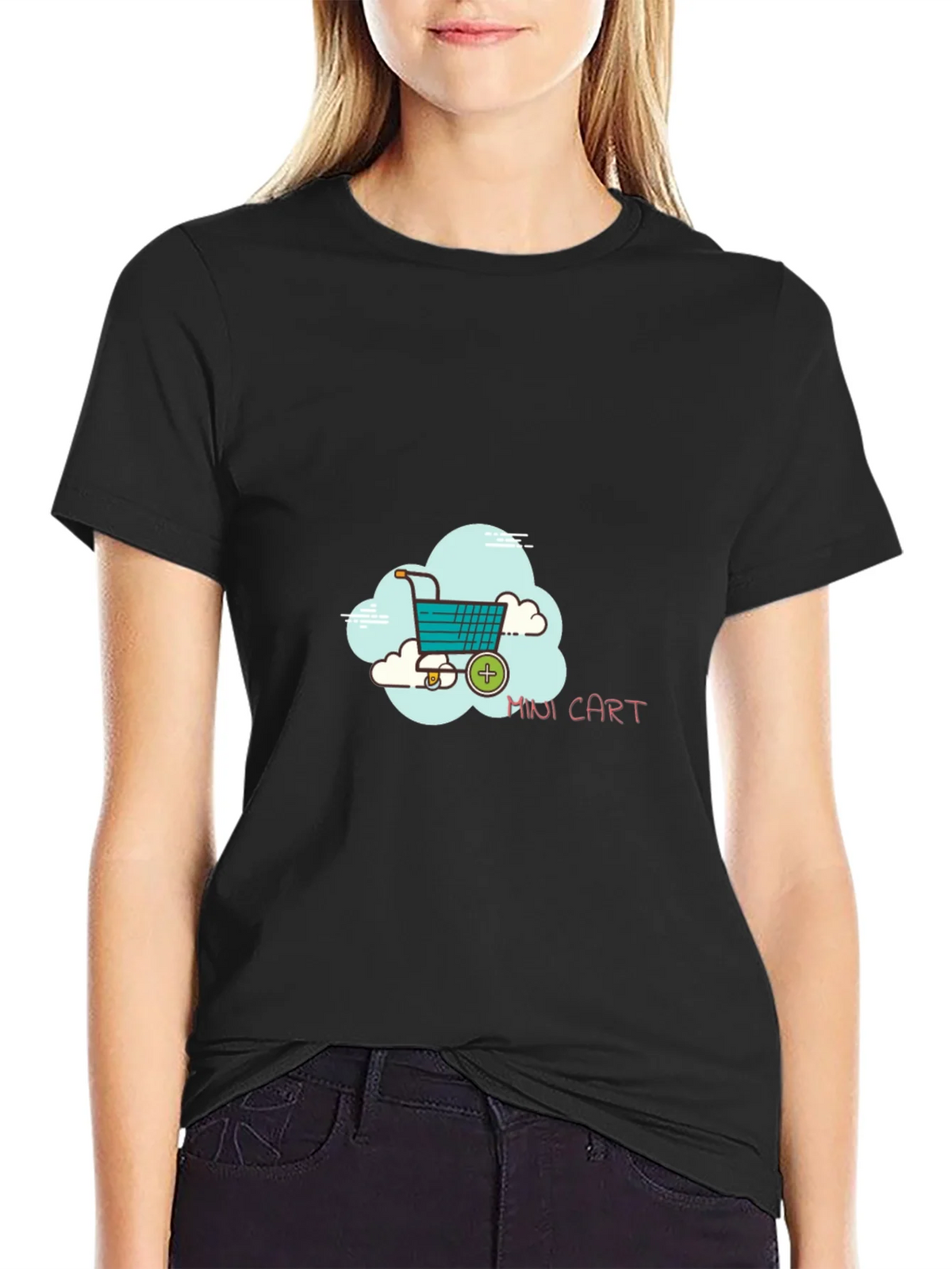 Mini Cart Graphic Black T-Shirt