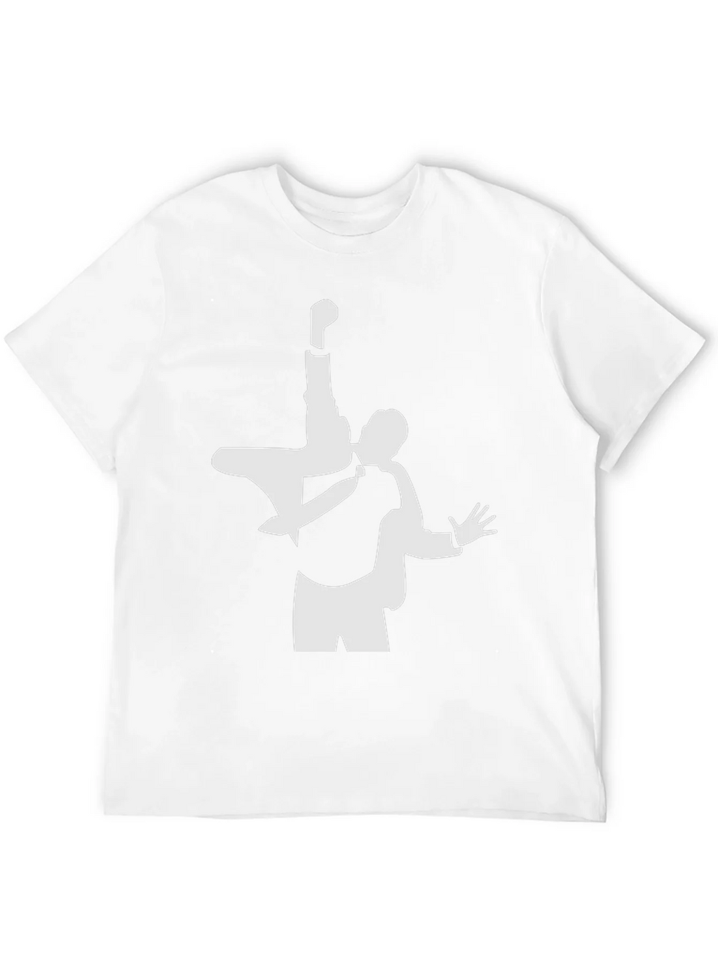 Black T-Shirt with Unique Silhouette Design