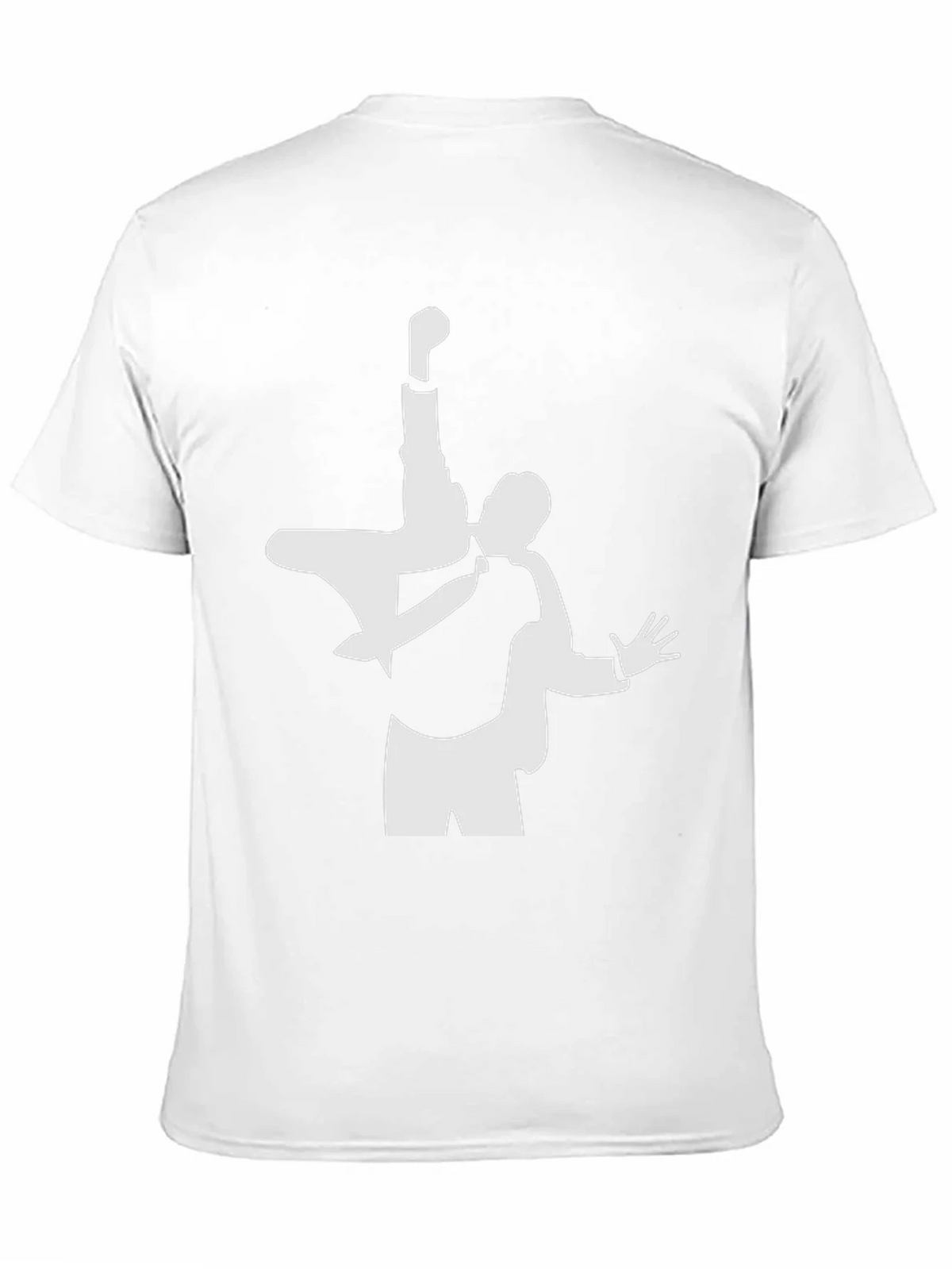 Black T-Shirt with Unique Silhouette Design
