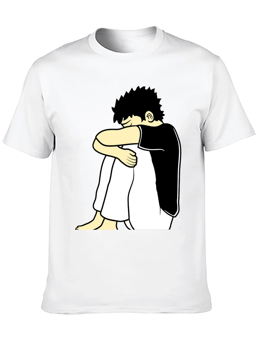 Black T-Shirt with Cartoon Graphic