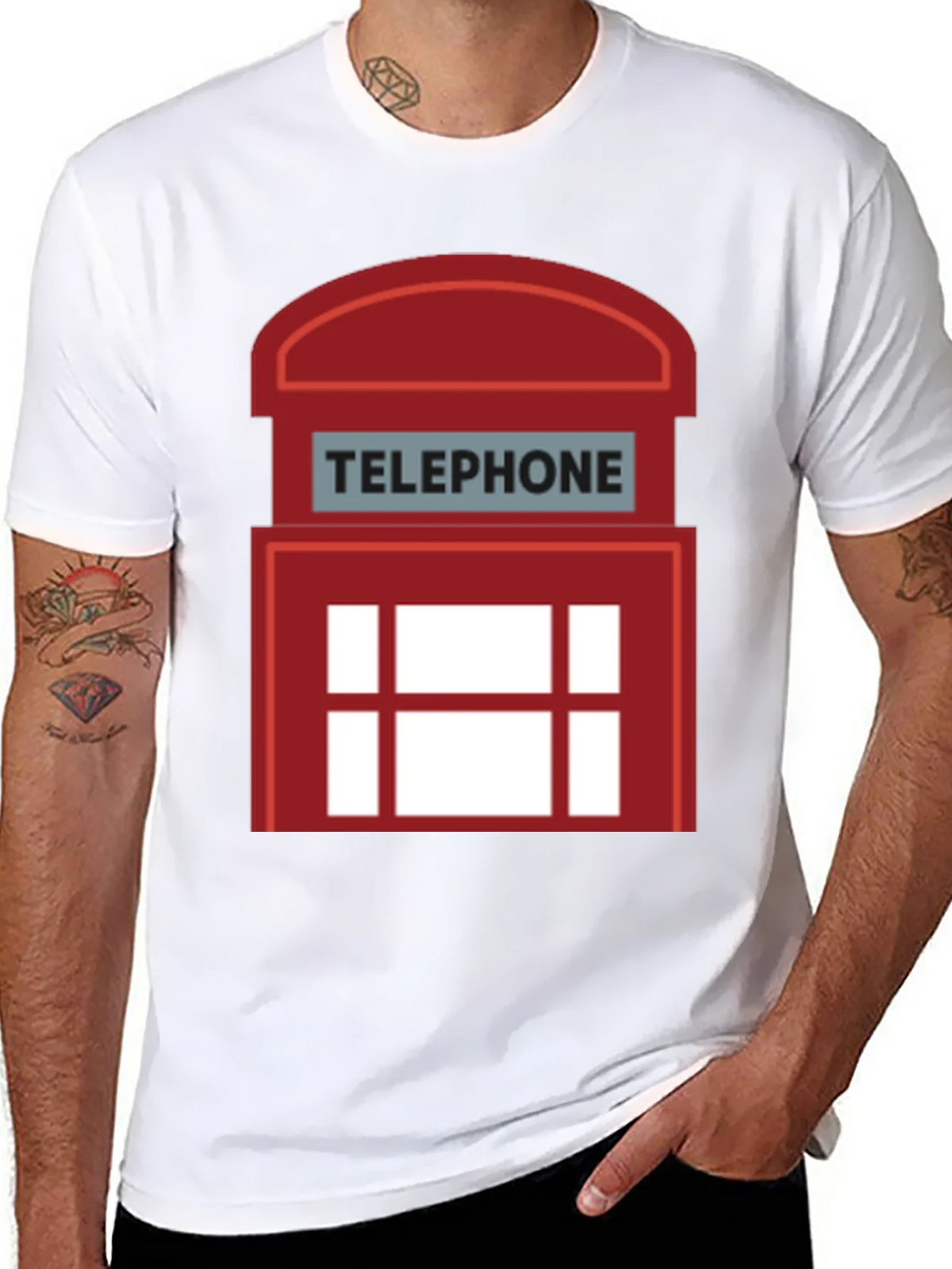 London Telephone Booth Graphic T-Shirt
