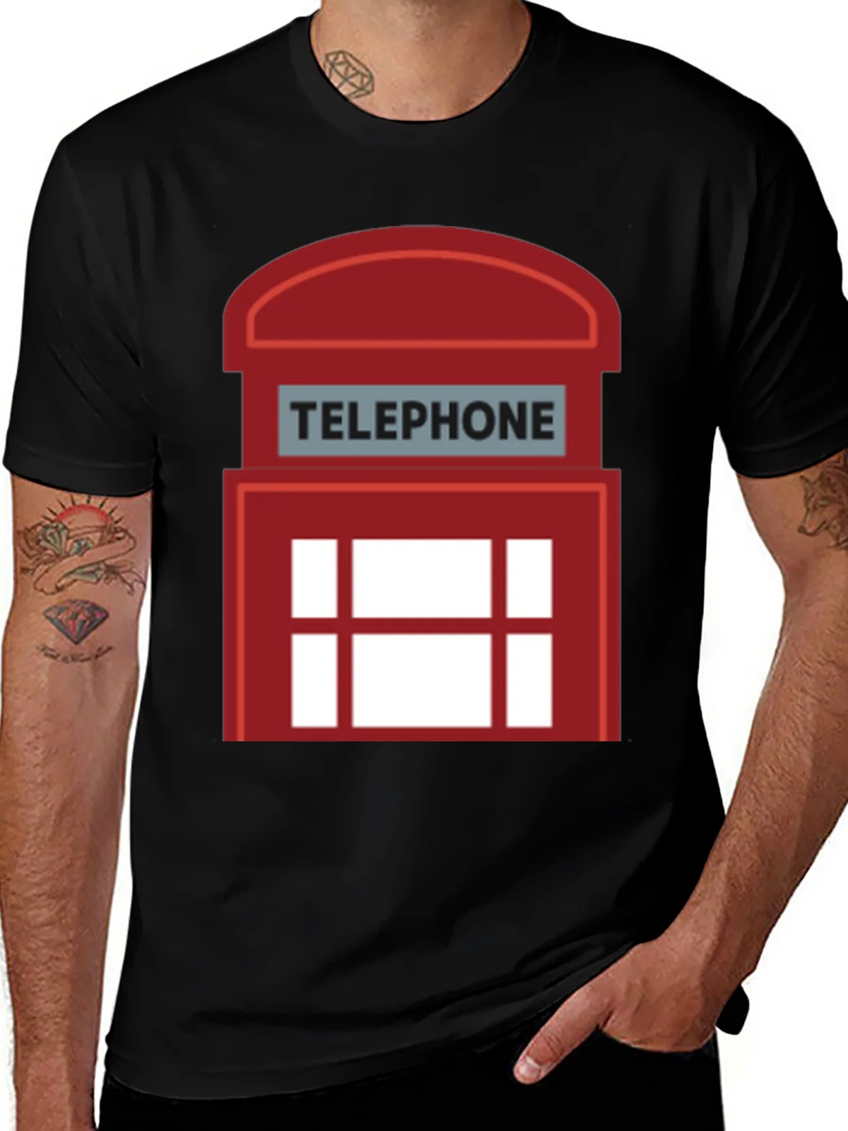 London Telephone Booth Graphic T-Shirt