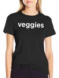 Veggies Graphic Tee - Black Cotton T-Shirt