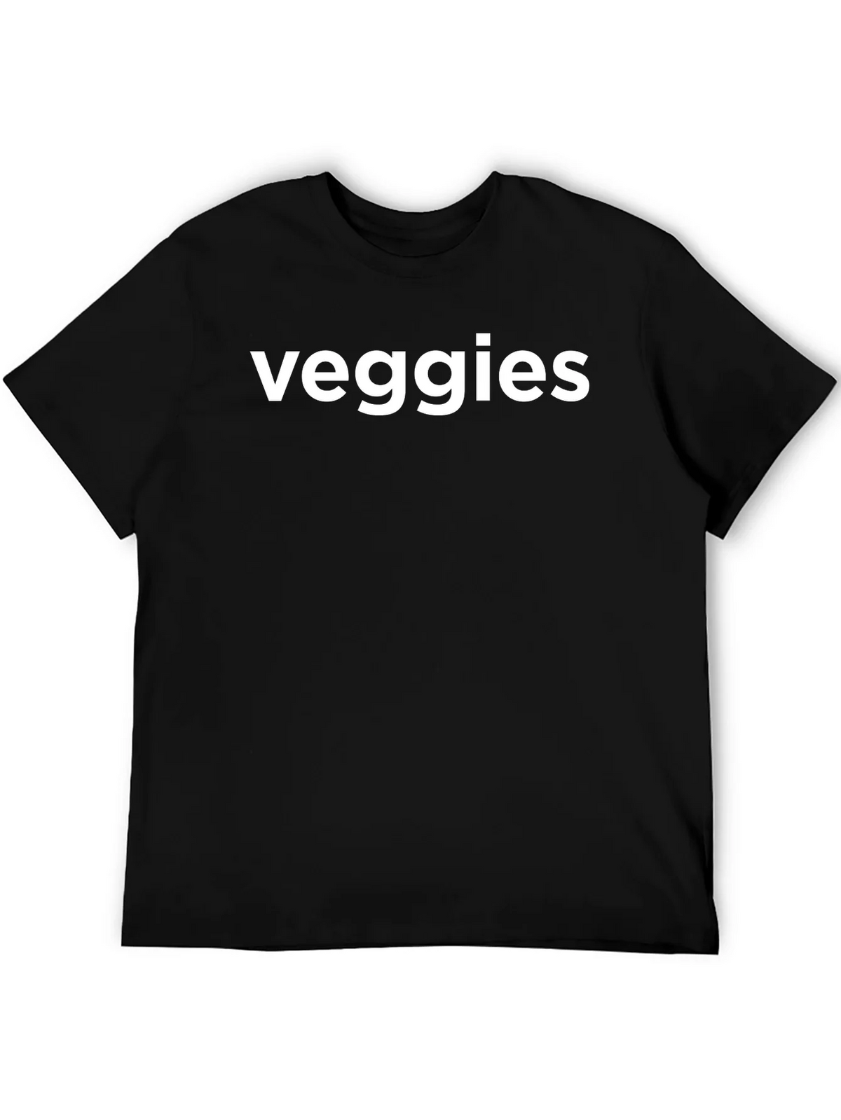 Veggies Graphic Tee - Black Cotton T-Shirt