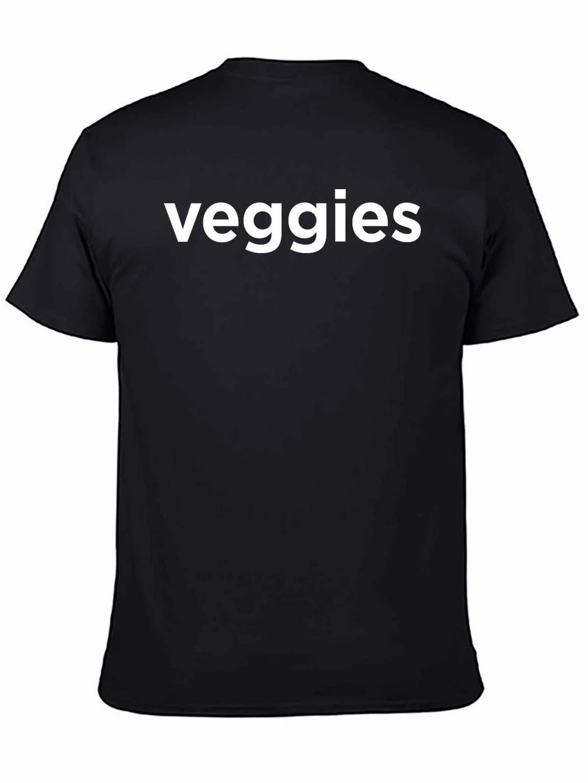 Veggies Graphic Tee - Black Cotton T-Shirt