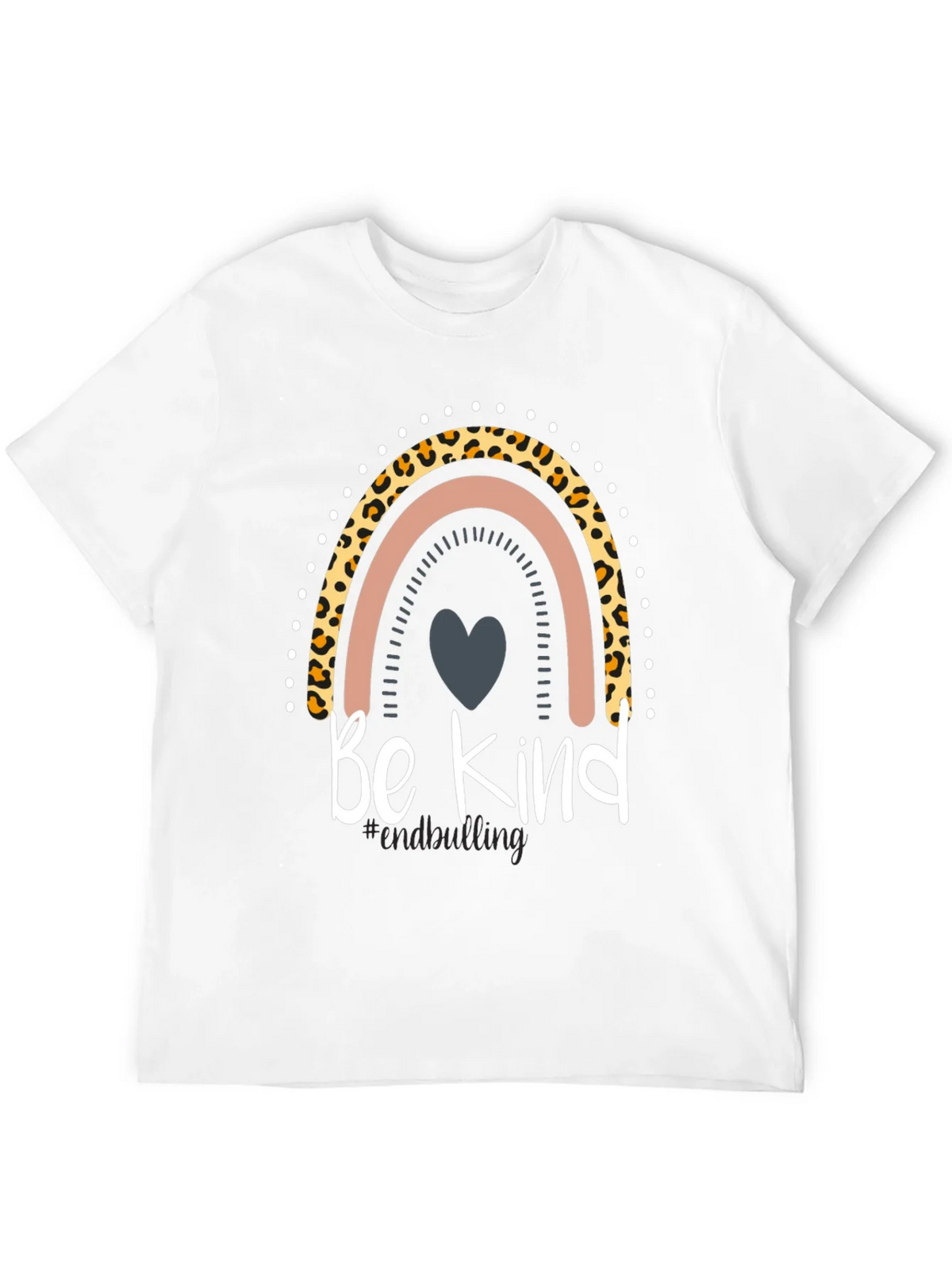 Be Kind Rainbow Leopard Print T-Shirt