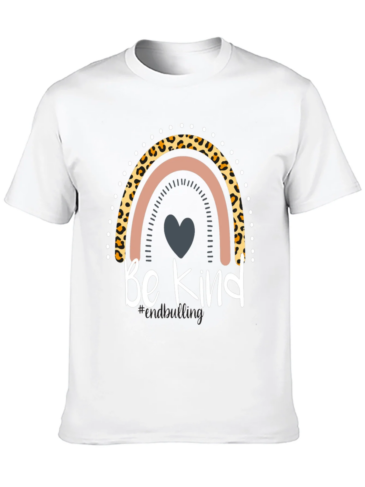 Be Kind Rainbow Leopard Print T-Shirt