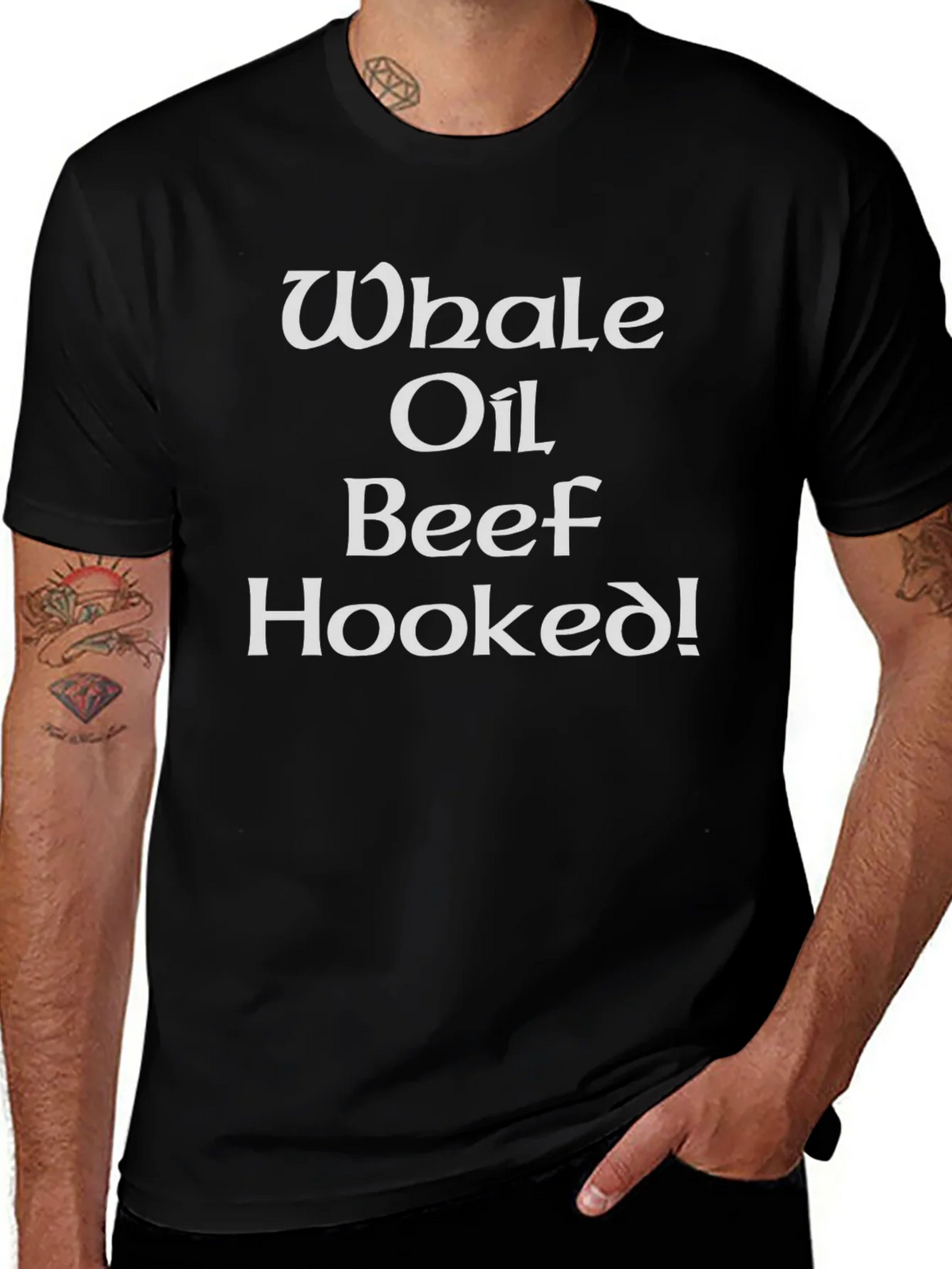 Whale Oil Beef Hooked Graphic T-Shirt