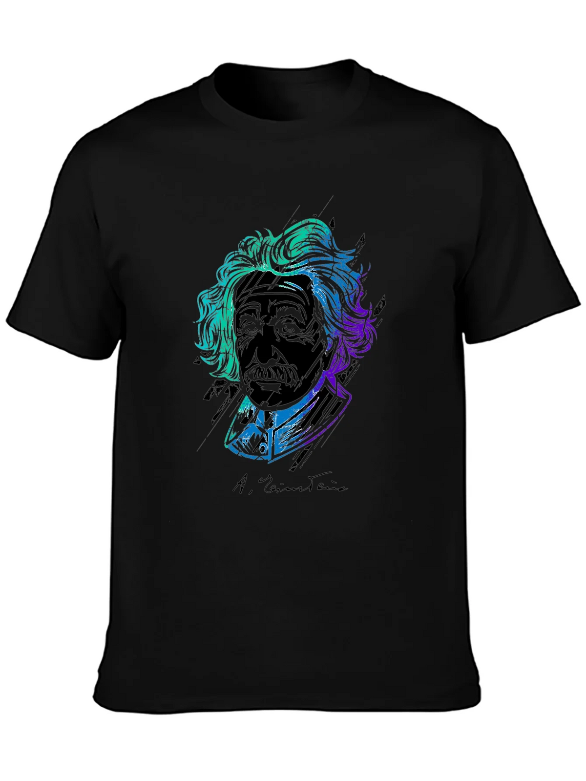 Einstein Graphic Print Tee - Black
