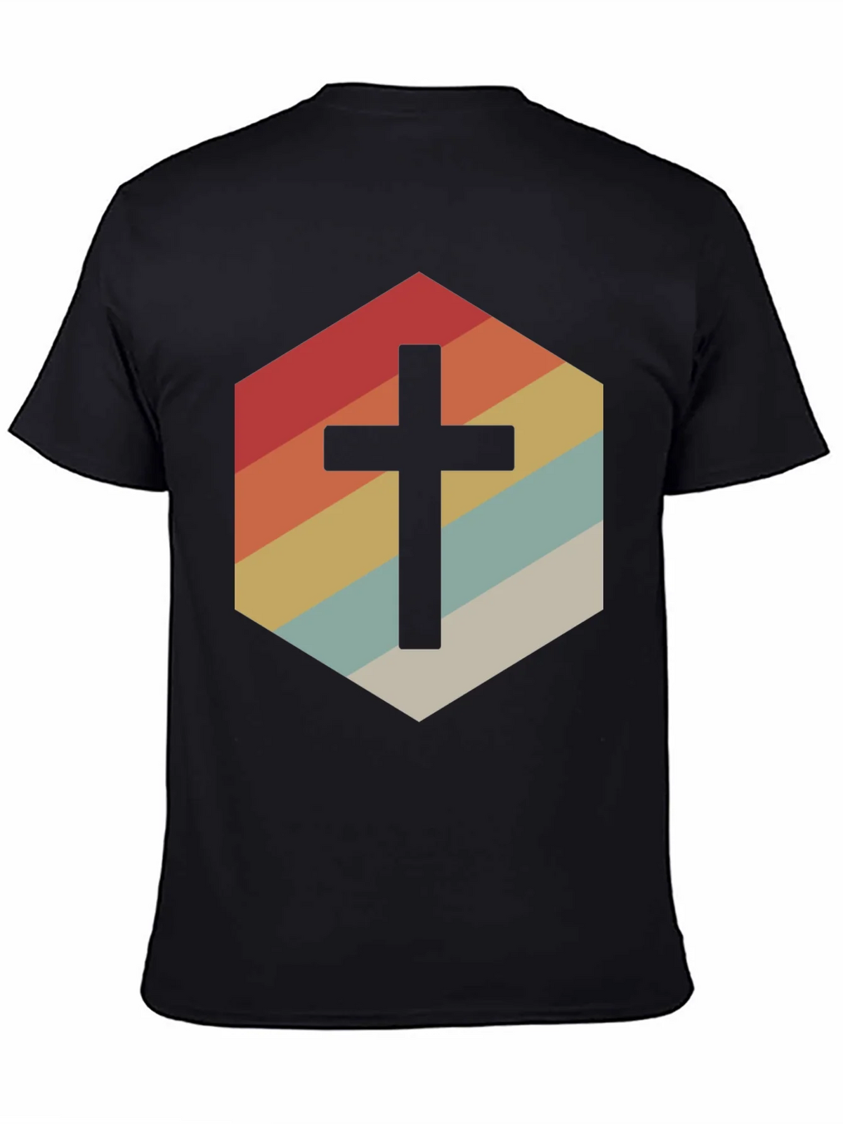 Retro Cross Graphic Tee - Stylish Religious Apparel