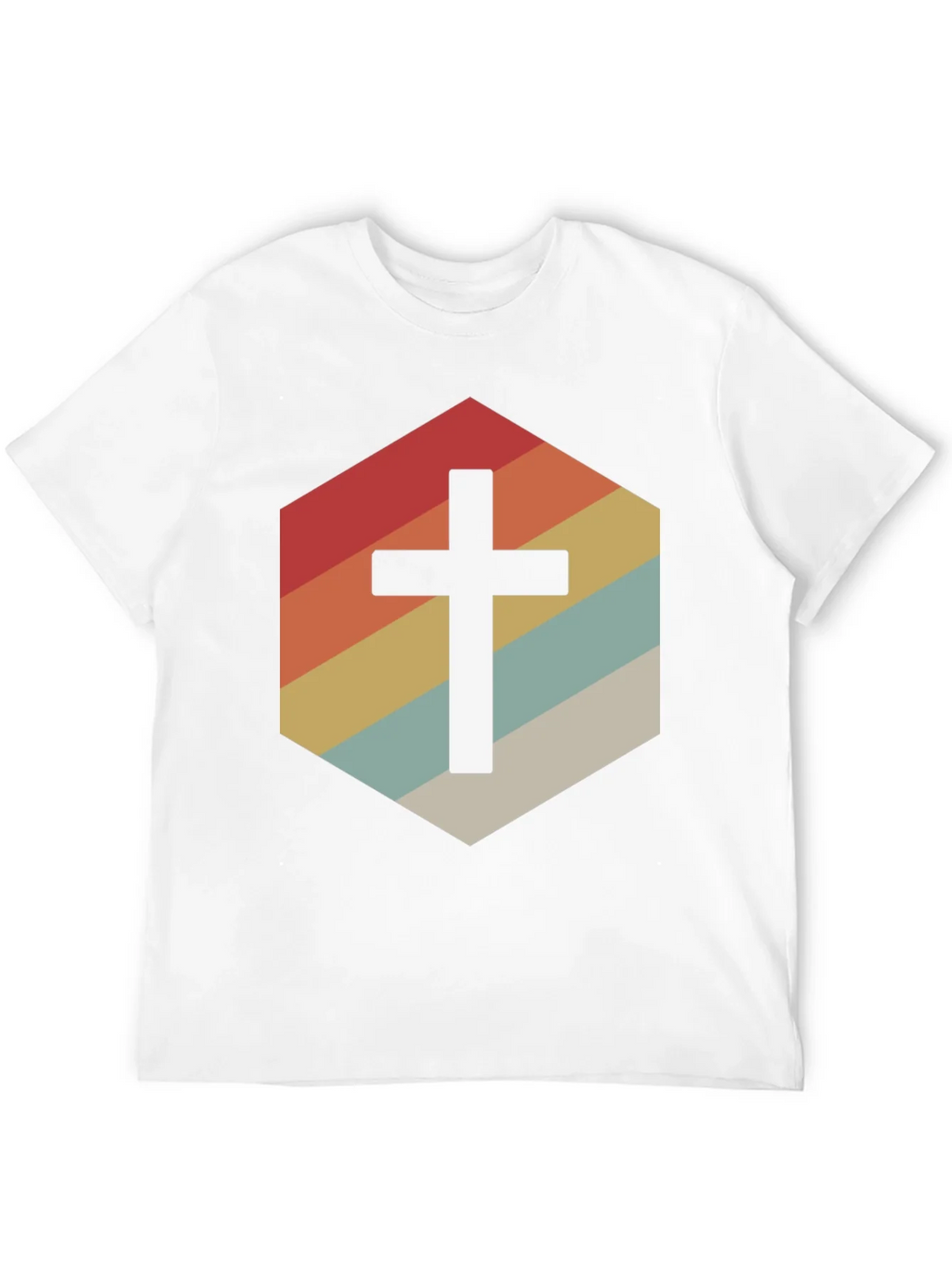 Retro Cross Graphic Tee - Stylish Religious Apparel