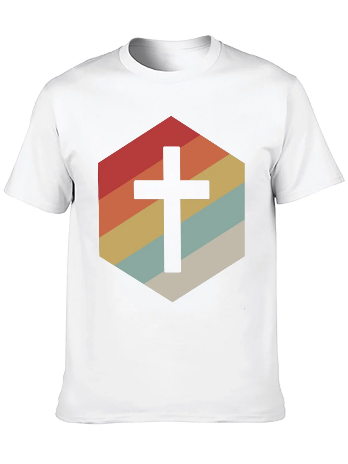 Retro Cross Graphic Tee - Stylish Religious Apparel