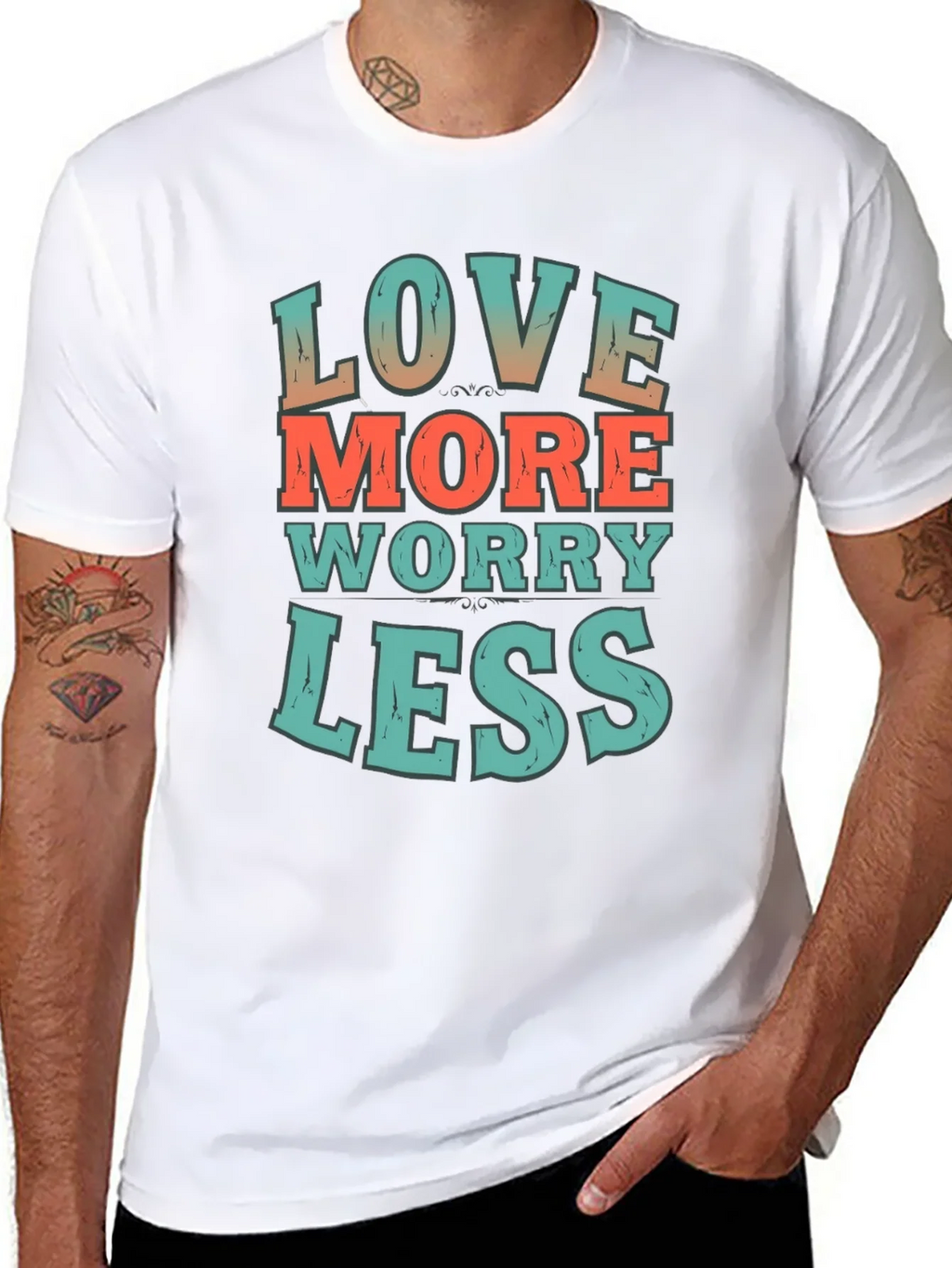 Love More Worry Less Graphic T-Shirt