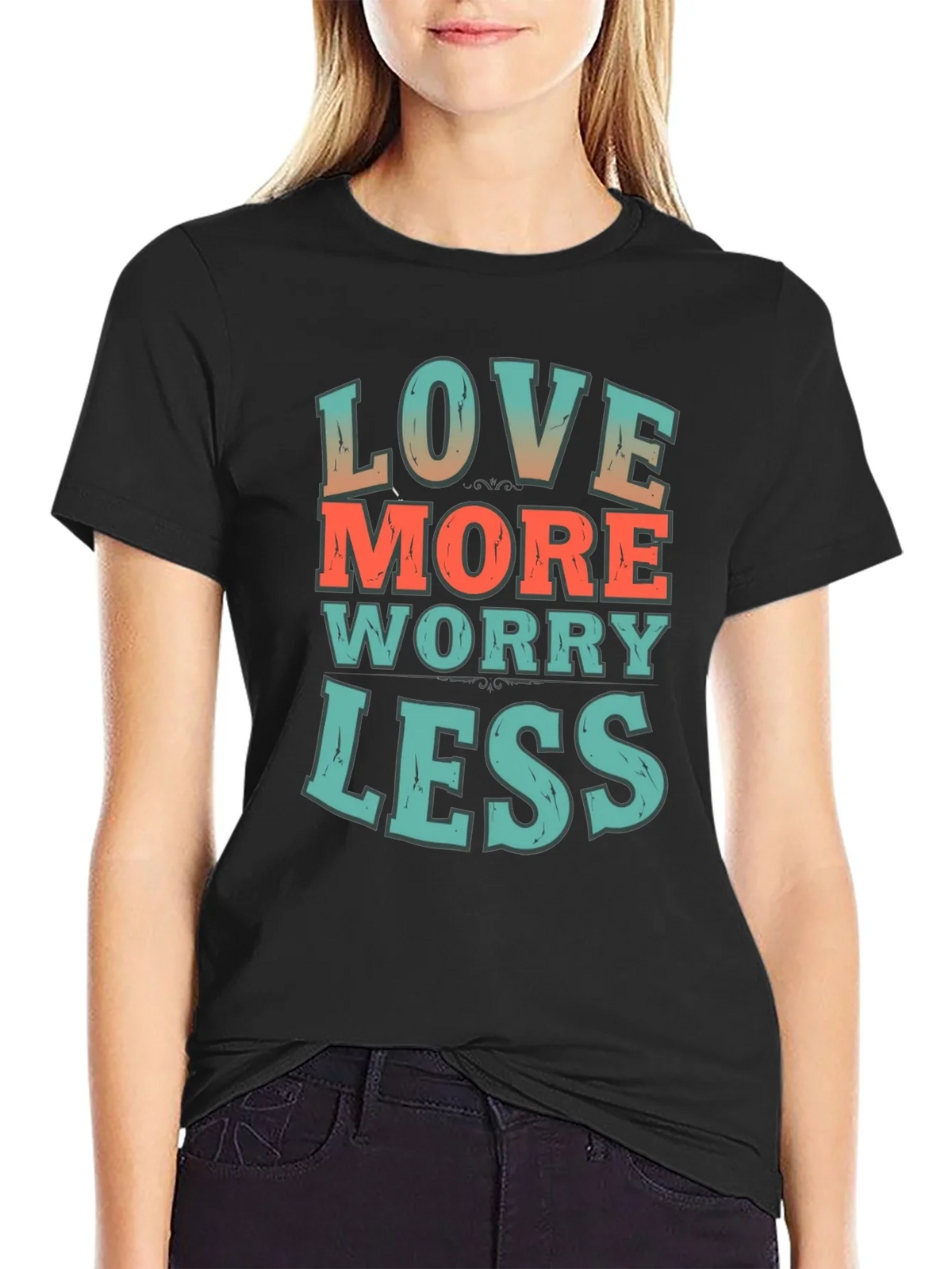 Love More Worry Less Graphic T-Shirt
