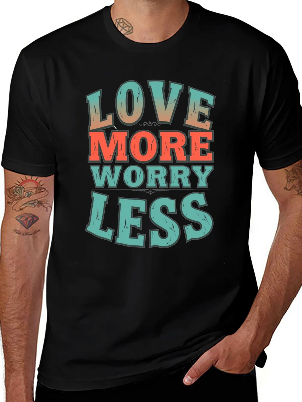 Love More Worry Less Graphic T-Shirt