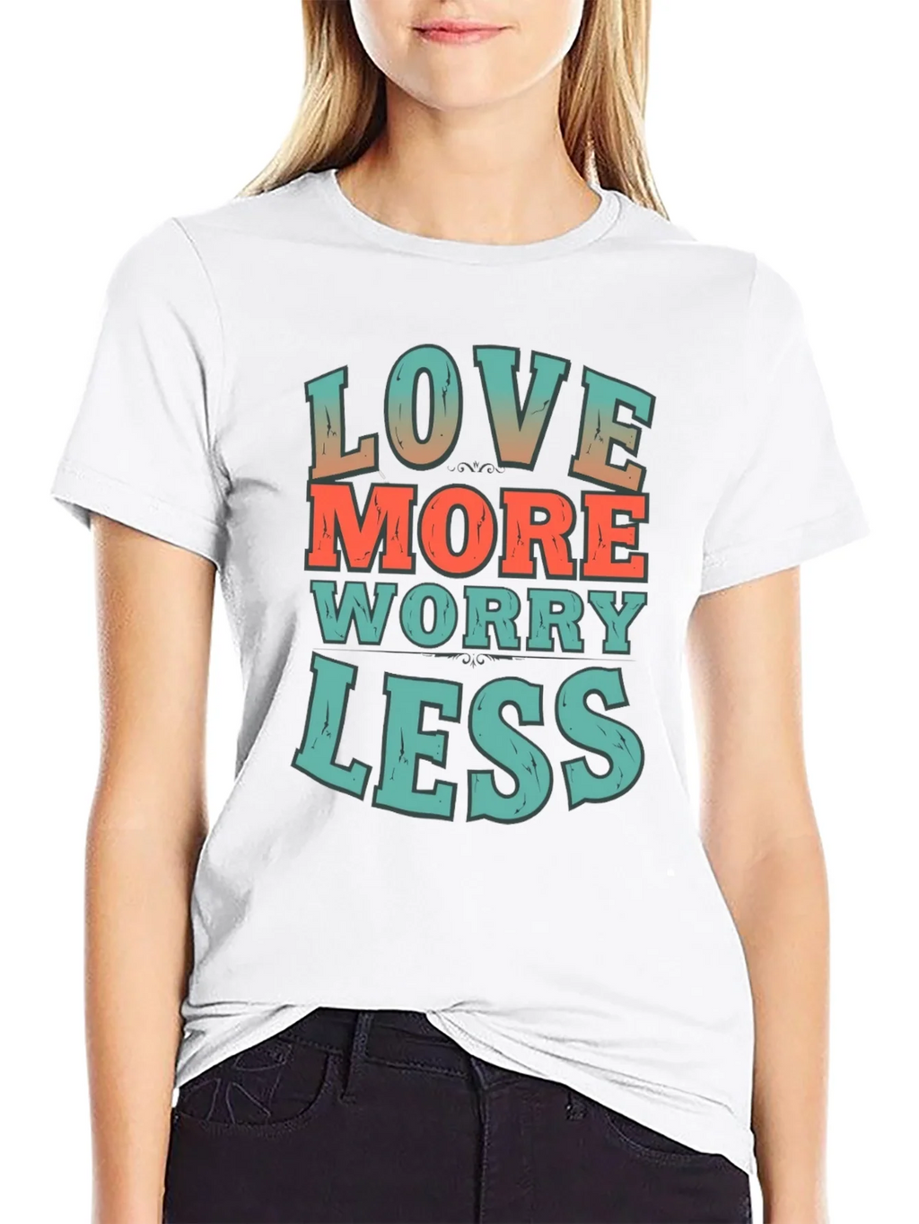 Love More Worry Less Graphic T-Shirt